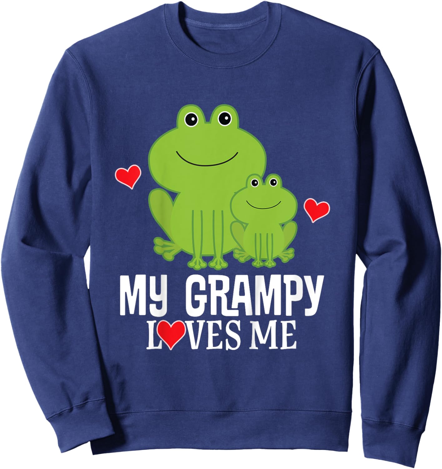 Kids My Grampy Loves Me Grandson Sweatshirt - Sweatshirt | Navy