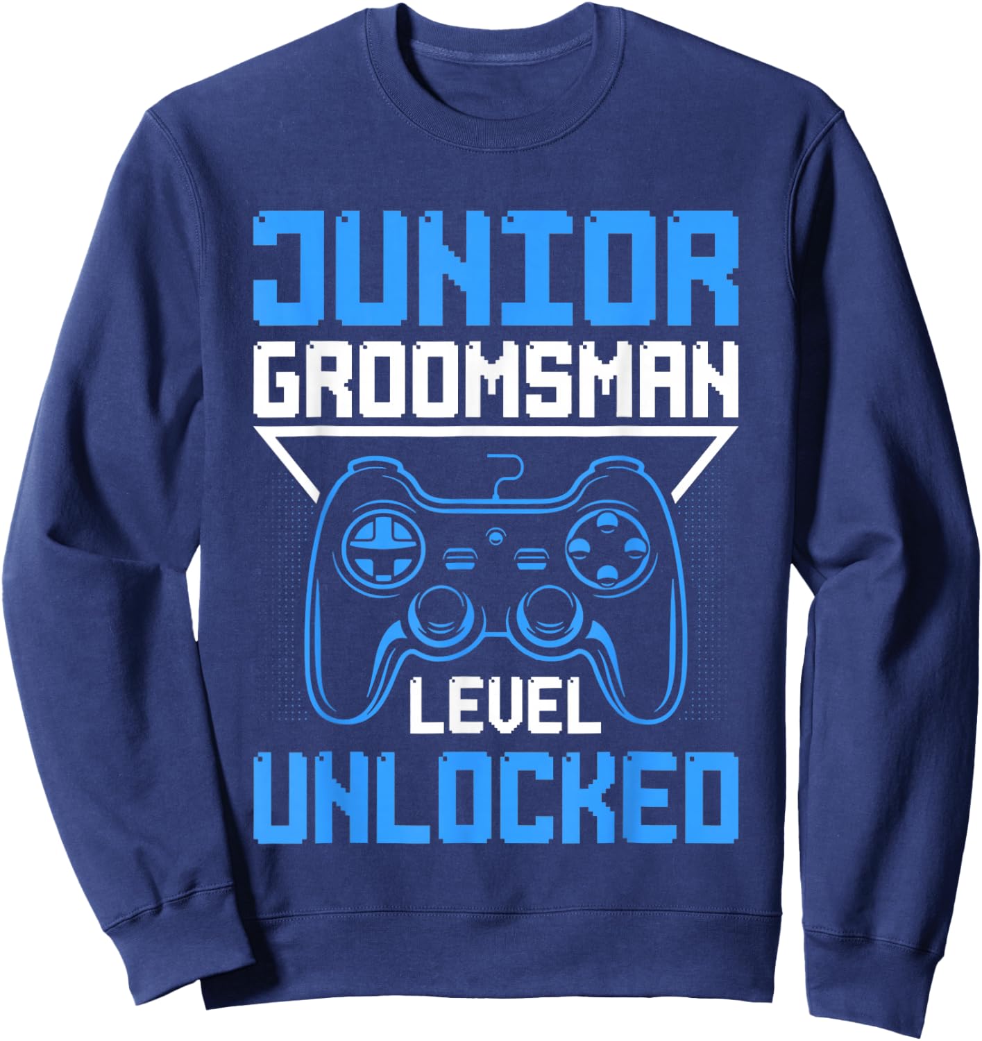 Cute Junior Groomsman Gaming Wedding Party Jr Boys Gift Sweatshirt - Sweatshirt | Navy