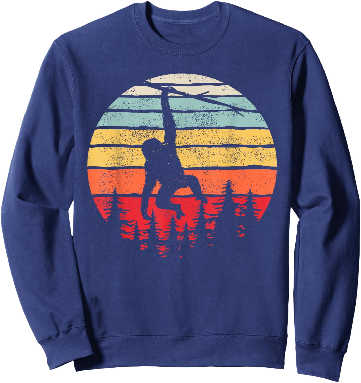 Vintage Retro Monkey Shirt Wild Animal Lover Gift Sweatshirt - Sweatshirt | Navy