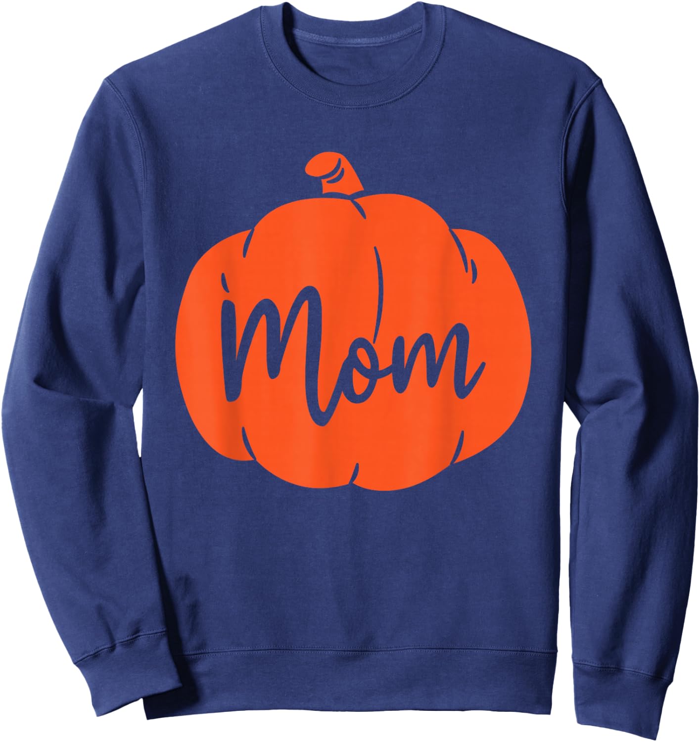 Pumpkin Mom Mother Matching Family Halloween Sweatshirt - Sweatshirt | Navy