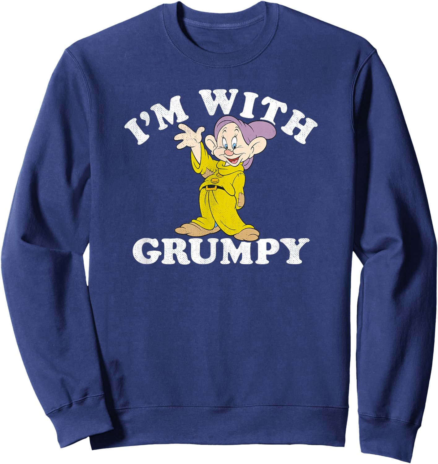 Disney Snow White & The Seven Dwarfs Dopey I'm With Grumpy Sweatshirt - Sweatshirt | Navy