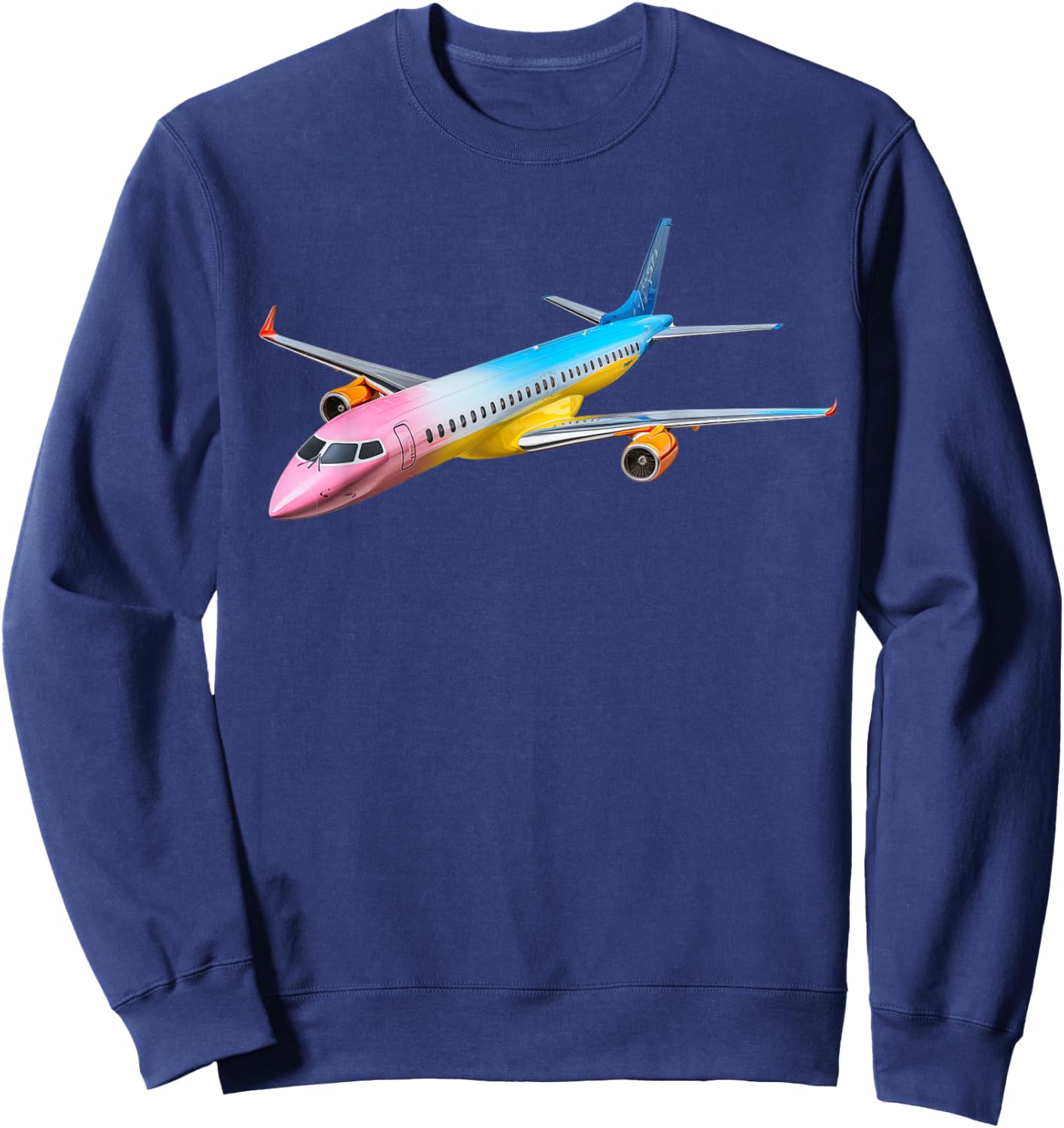 Aviation ERJ 175 Embraer Airplane Sweatshirt - Sweatshirt | Navy
