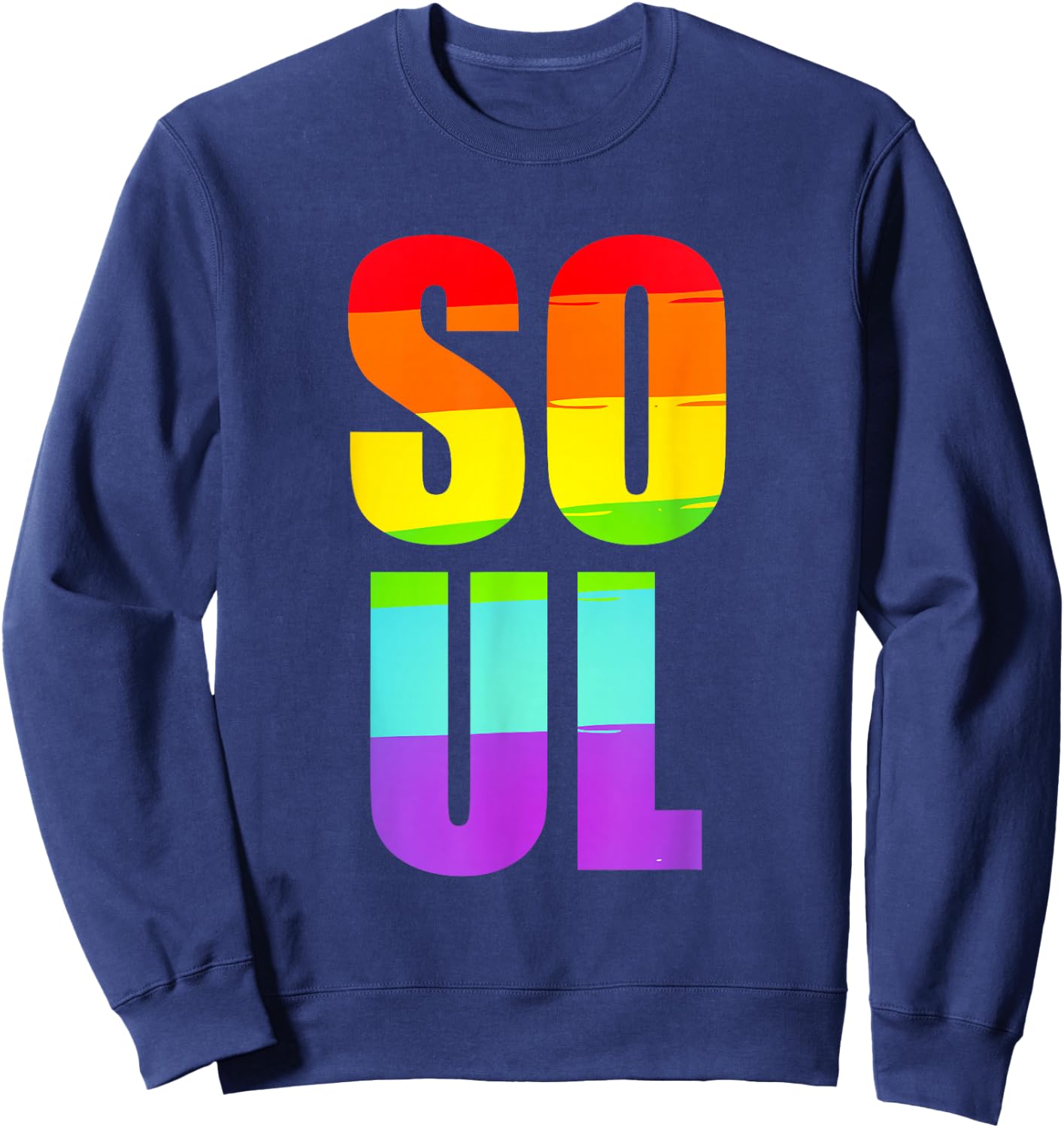 Soul Mate LGBTQ Pride Matching Gay Lesbian Couple Rainbow Sweatshirt - Sweatshirt | Navy
