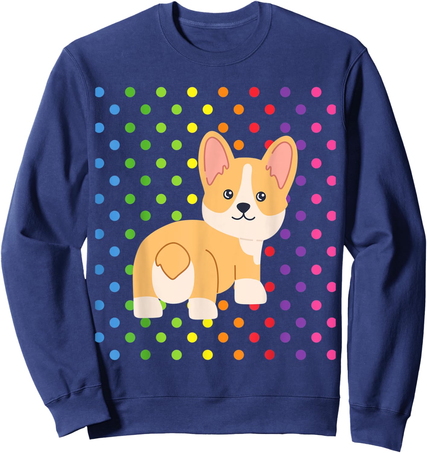 CUTE CORGI Gifts Kawaii Corgi Chibi Corgi Stuff For Girls Sweatshirt - Sweatshirt | Navy