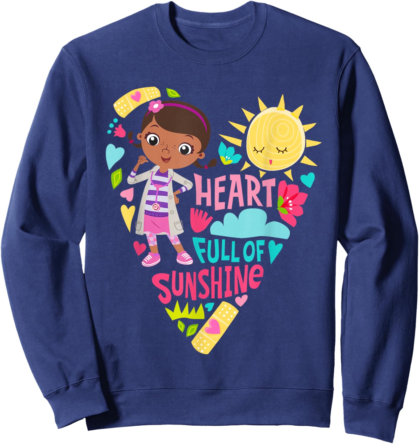 Disney Doc McStuffins Heart Full of Sunshine Girls’ Sweatshirt - Sweatshirt | Navy