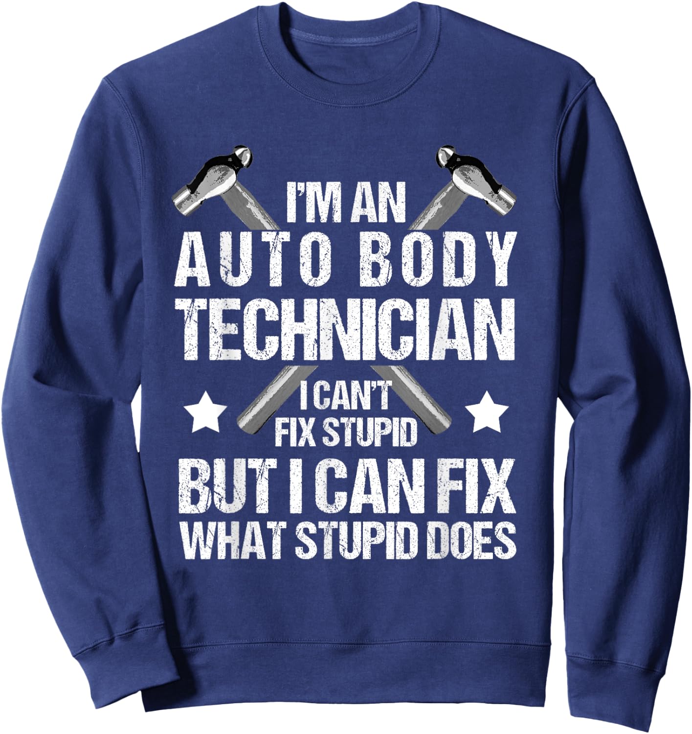 Funny Auto Body Technician Sweatshirt - Sweatshirt | Navy