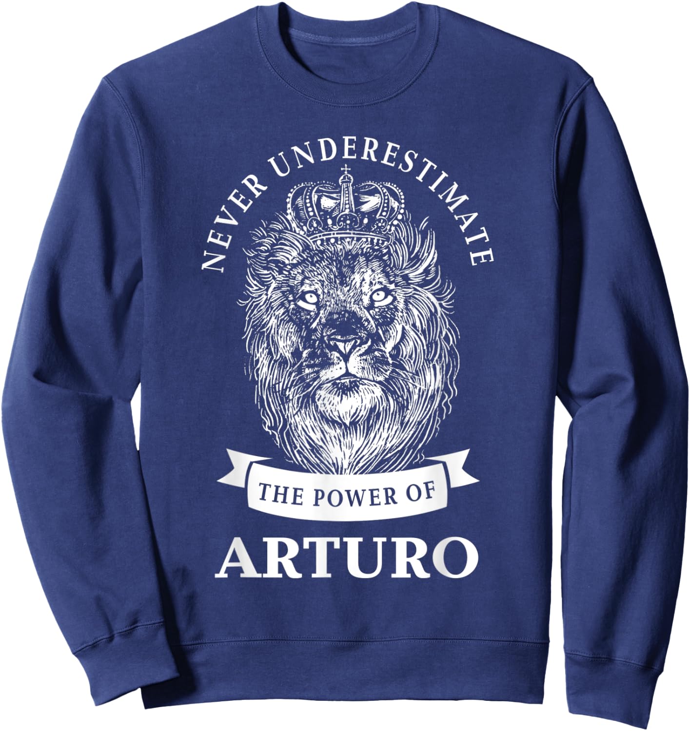 Arturo Gift Name Lion Sweatshirt - Sweatshirt | Navy