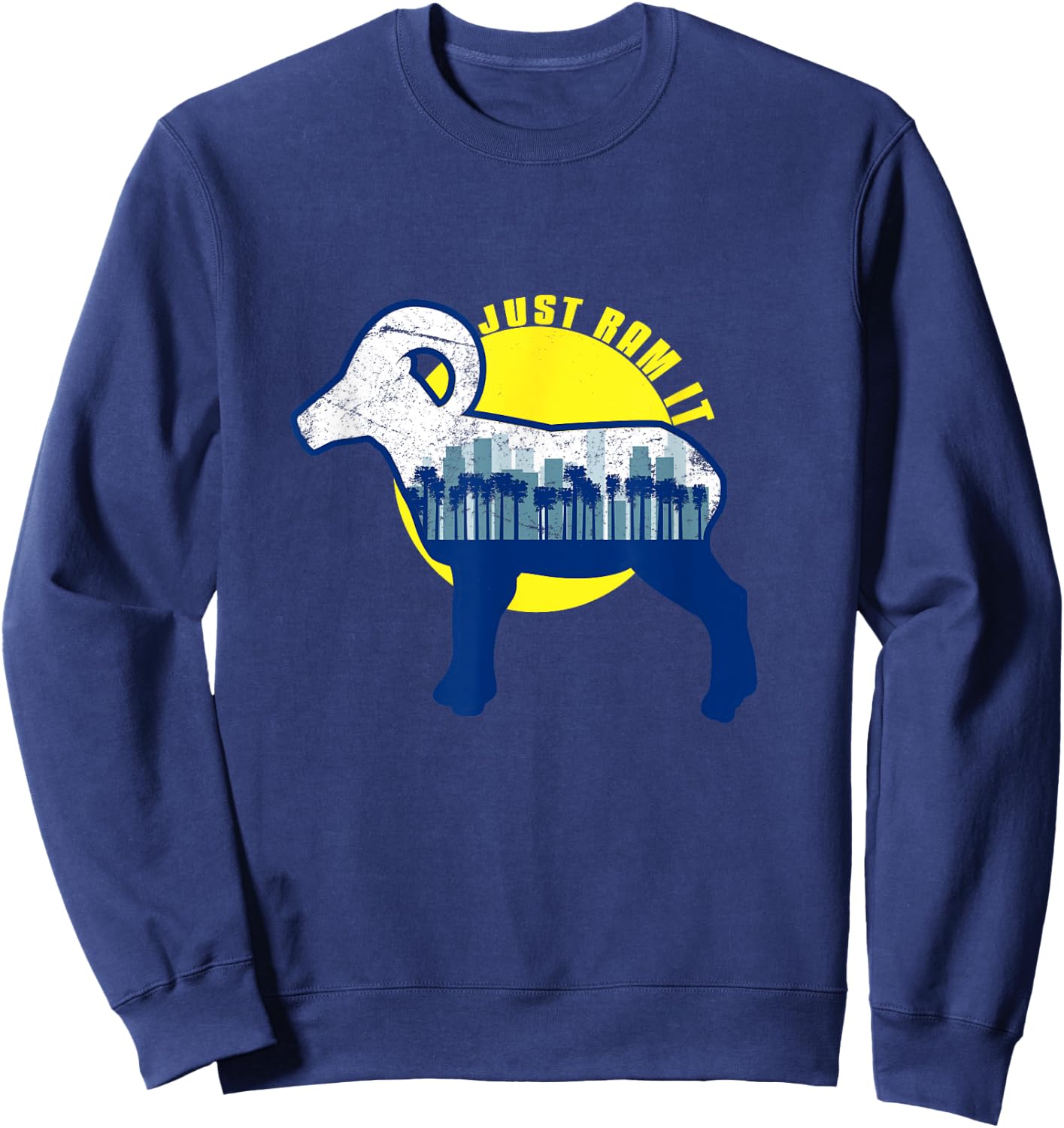 Just Ram it - Funny Rams Scenic Sweatshirt - Sweatshirt | Navy