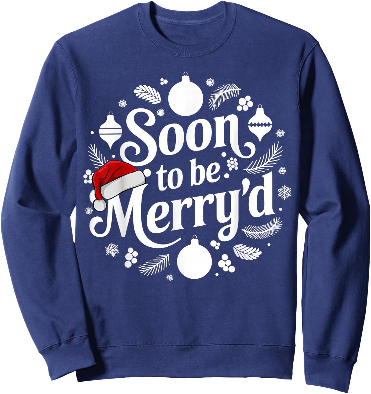 Soon to Be Merry'd Christmas Engaged Matching Couple Sweatshirt - Sweatshirt | Navy