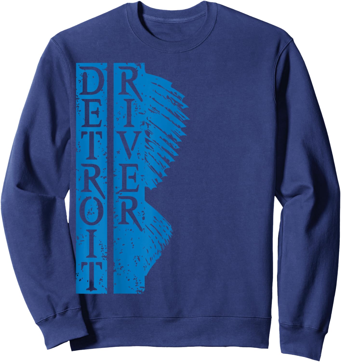 Detroit River Walleye Fishing Sweatshirt - Sweatshirt | Navy