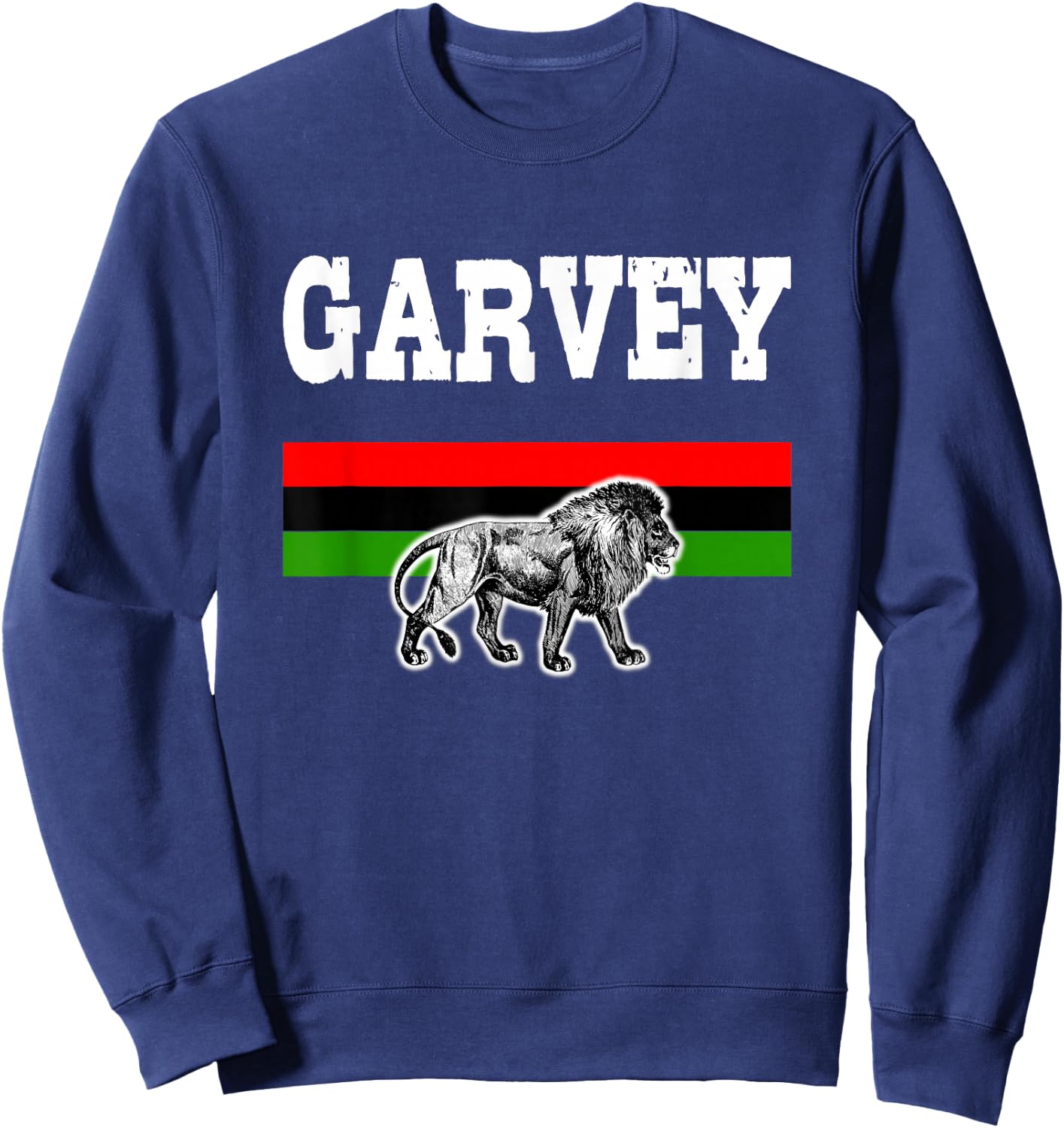 Melanin Pride Pan-African Flag Garvey Sweatshirt - Sweatshirt | Navy
