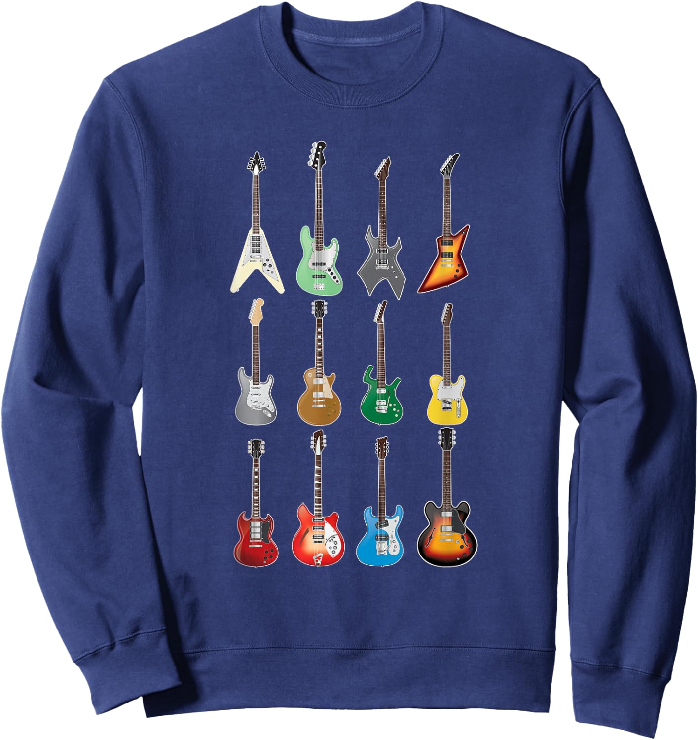 Electric Guitarist - Vintage Guitar Collection 2 Sweatshirt - Sweatshirt | Navy