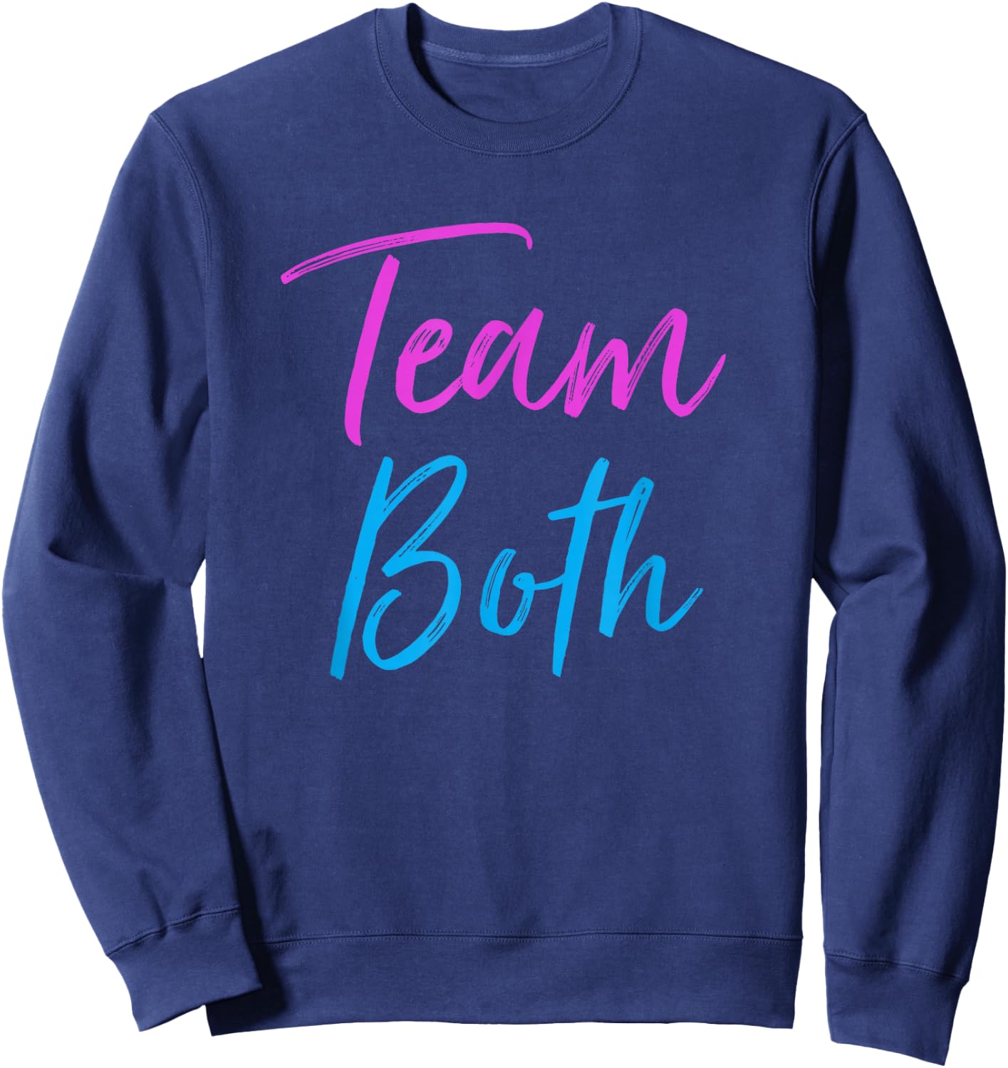 Team Both Twin Gender Reveal Party Announcement Sweatshirt - Sweatshirt | Navy