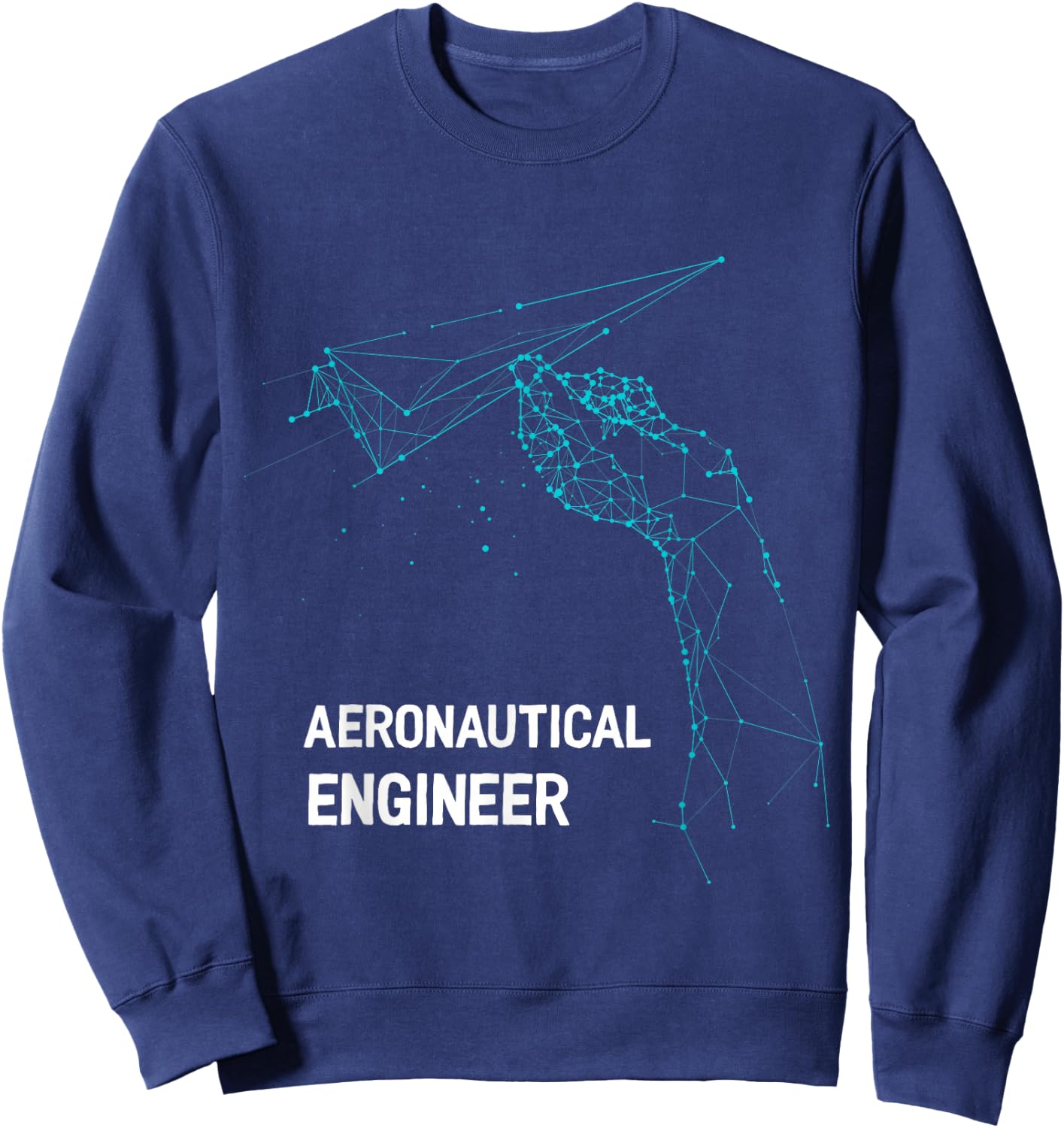 Funny Aeronautical Engineer Gifts Paper Airplane - -Adults - Black - Small - Short Sleeve - - Modern Humorous - Aeronautical Engineering Enthusiasts, Gift Givers Sweatshirt - Sweatshirt | Navy