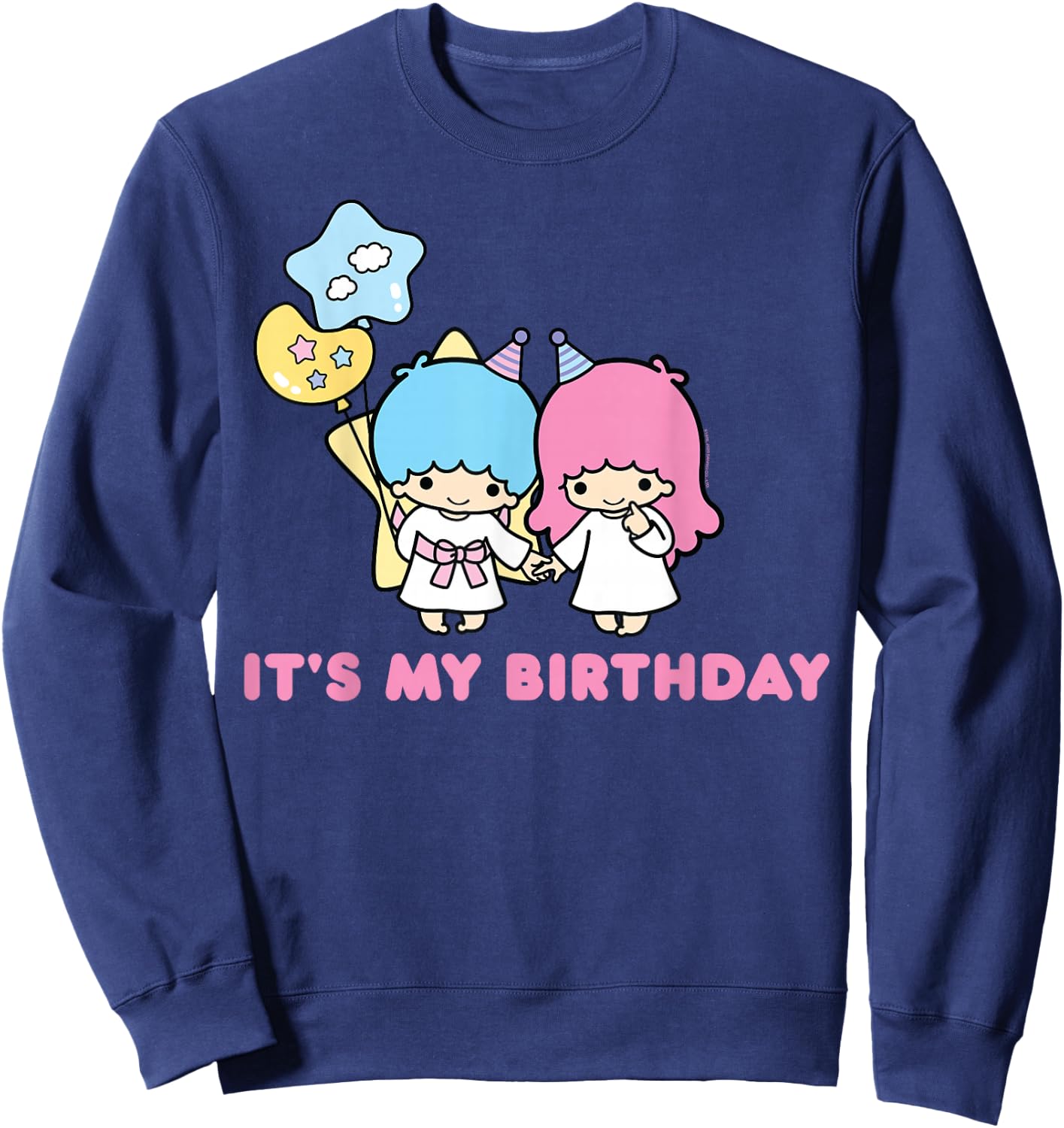 Little Twin Stars Its My Birthday Sweatshirt - Sweatshirt | Navy