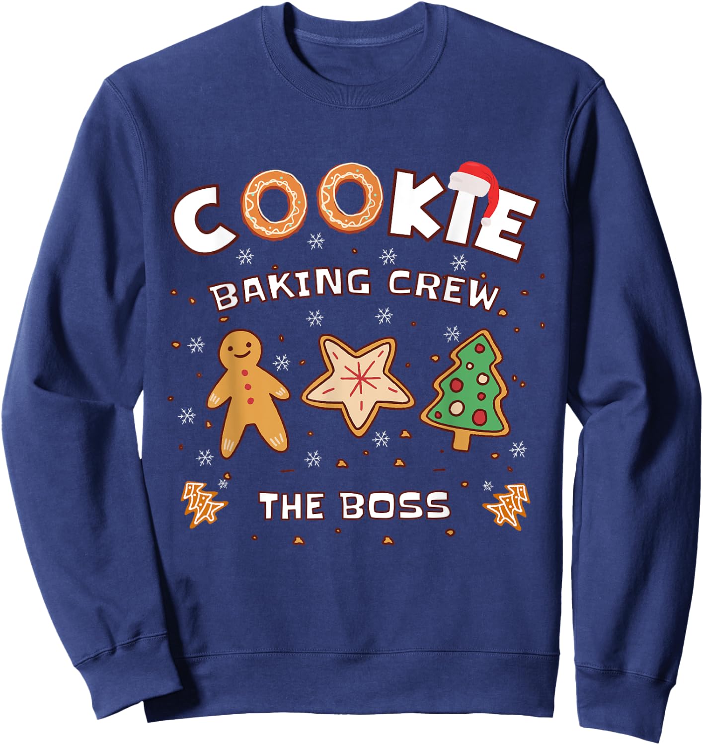 Family Christmas Cookie Baking Crew for the Boss Baker Sweatshirt - Sweatshirt | Navy