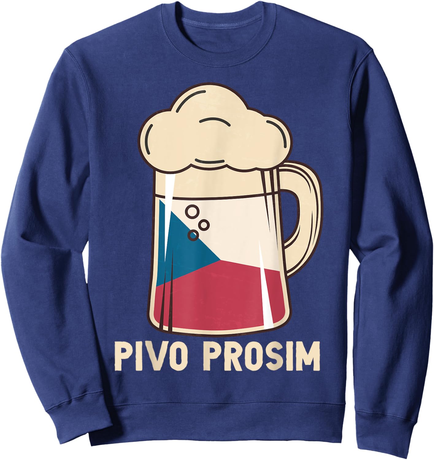 Czech Vacation Pivo Prosim Beer Please Czech Vacation Sweatshirt - Sweatshirt | Navy