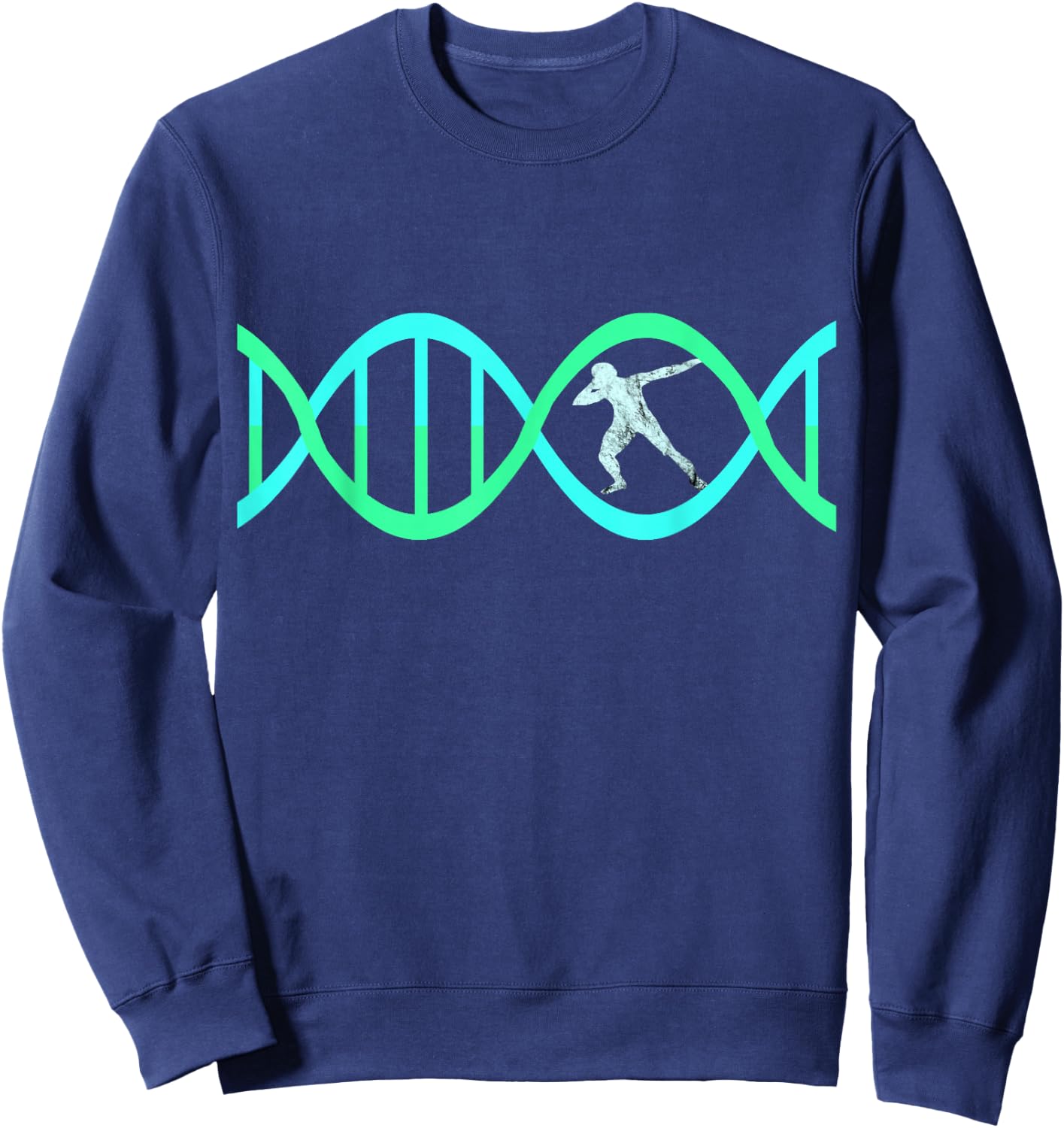 Shot Put Thrower DNA Throwing Genetic Track And Field Sweatshirt - Sweatshirt | Navy