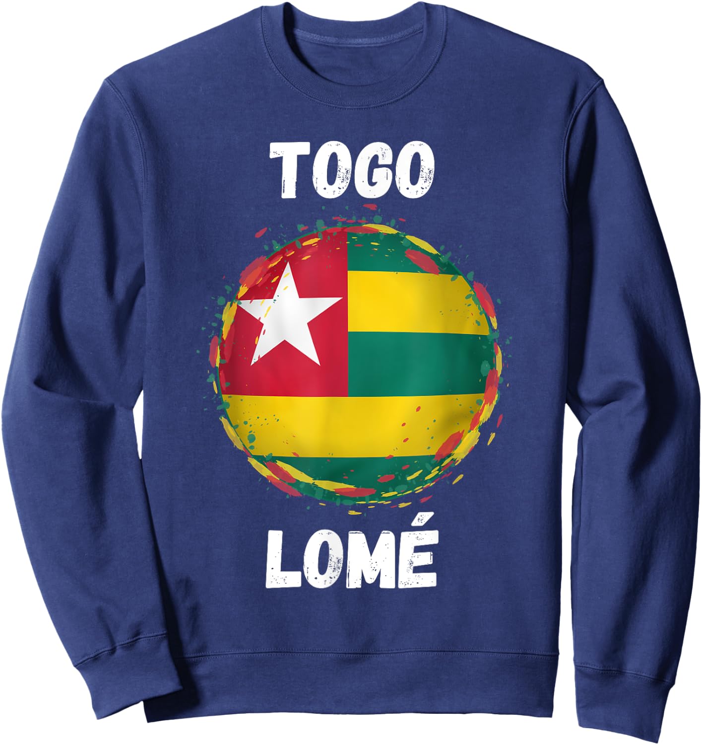 Lome Togo Retro Vintage Togolese Flag Souvenirs Sweatshirt - Sweatshirt | Navy