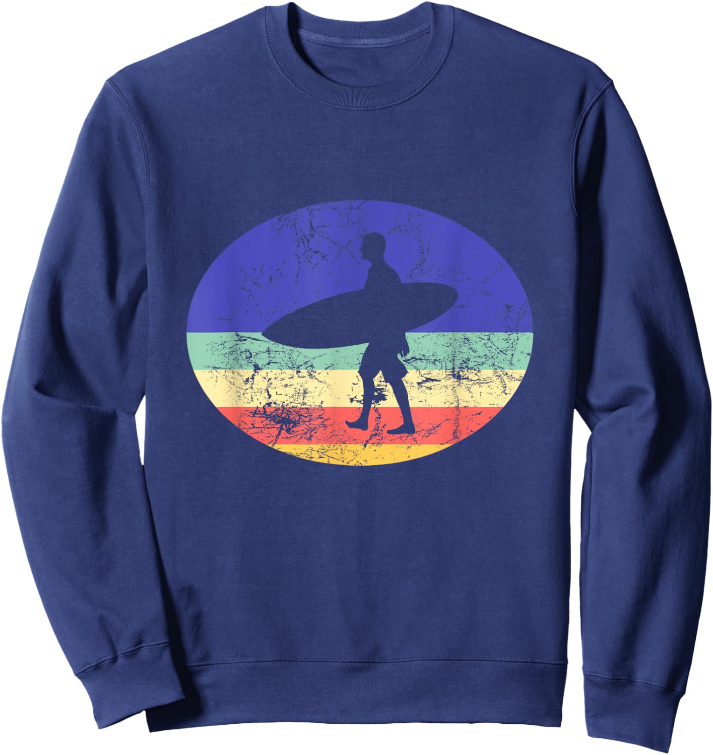 Hang 10 - Vintage Retro Surfer Gift Sweatshirt - Sweatshirt | Navy