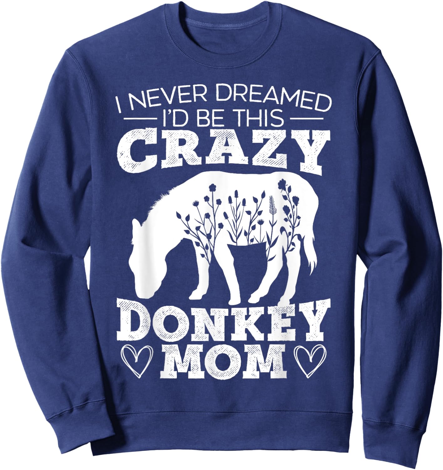 Mom Donkey Lover Horse Animal Donkey Mom Sweatshirt - Sweatshirt | Navy