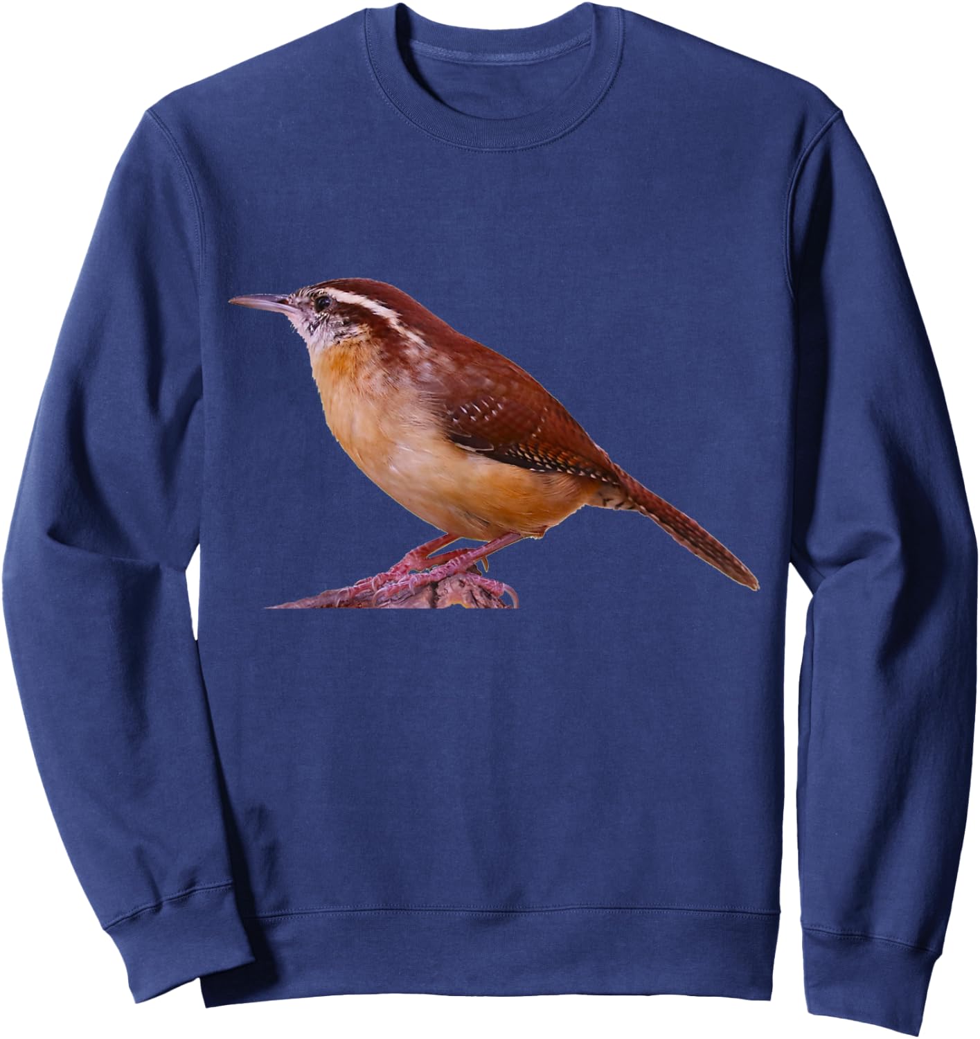 Carolina Wren Bird Ornithology Sweatshirt - Sweatshirt | Navy