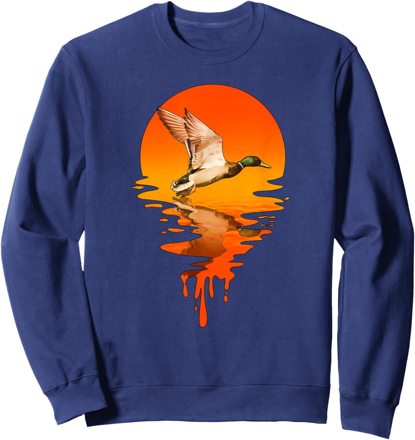 Vintage Retro Style Mallard Sweatshirt - Sweatshirt | Navy
