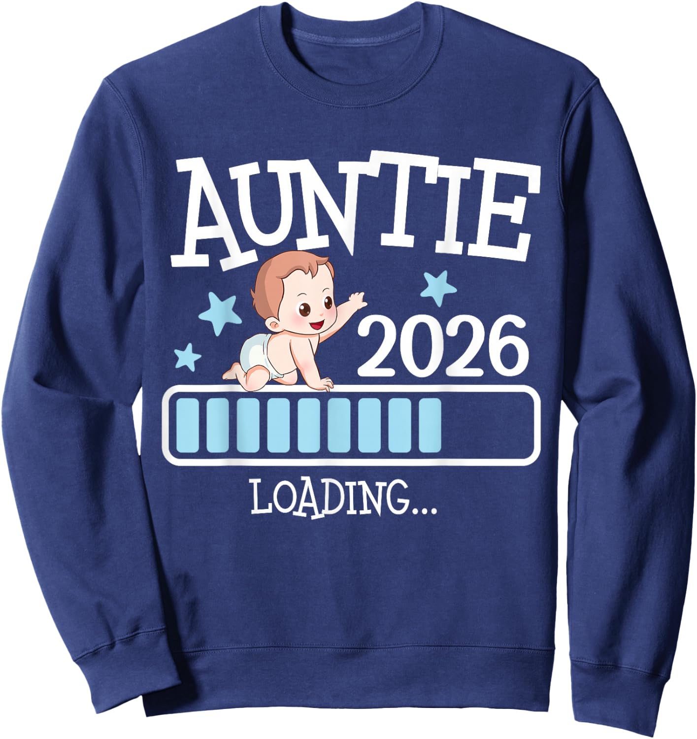 Promoted to Auntie 2026 Auntie 2026 Loading Sweatshirt - Sweatshirt | Navy