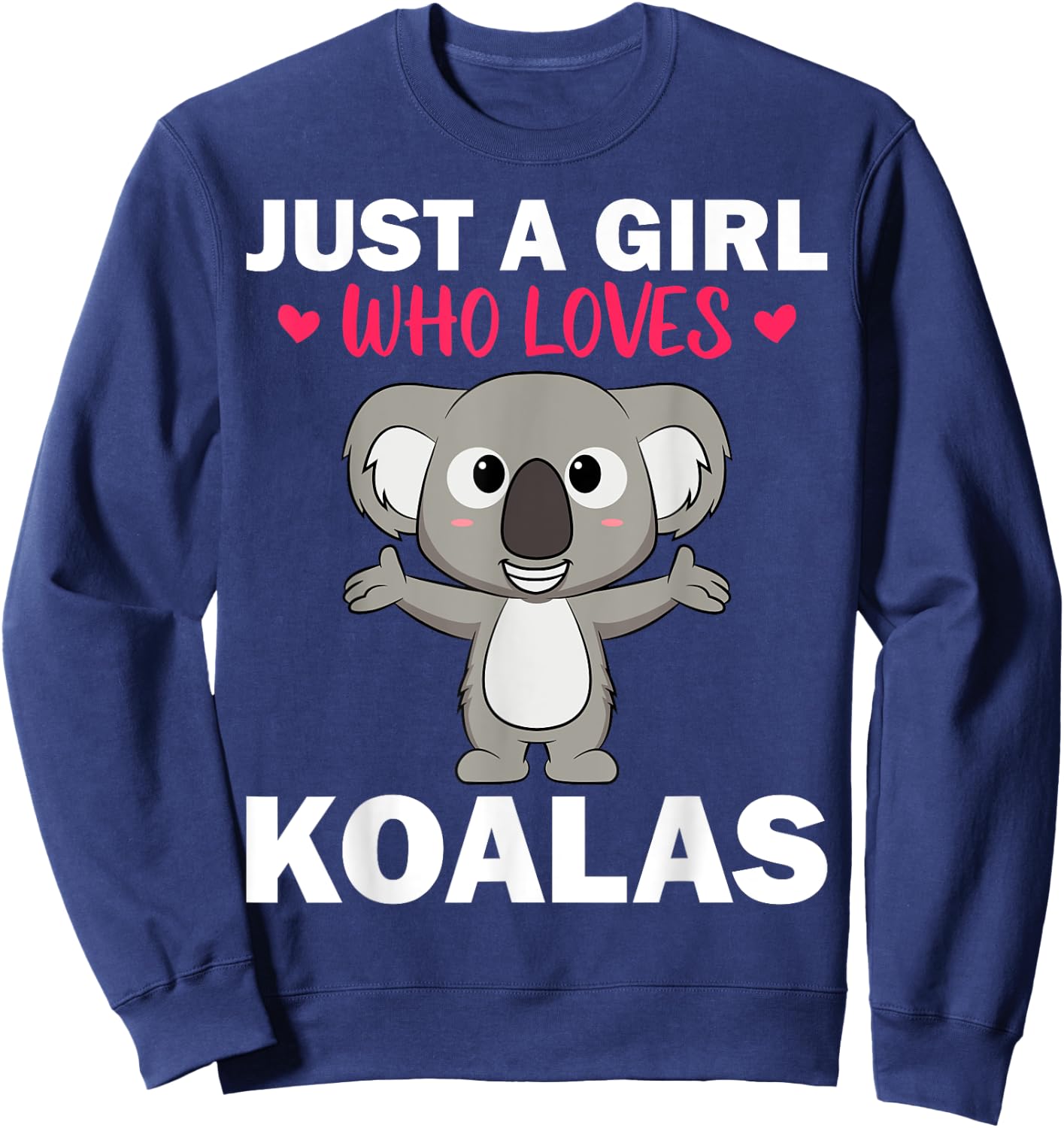 Cute Koala Bear Art Girls Koala Animal Clothing Sweatshirt - Sweatshirt | Navy