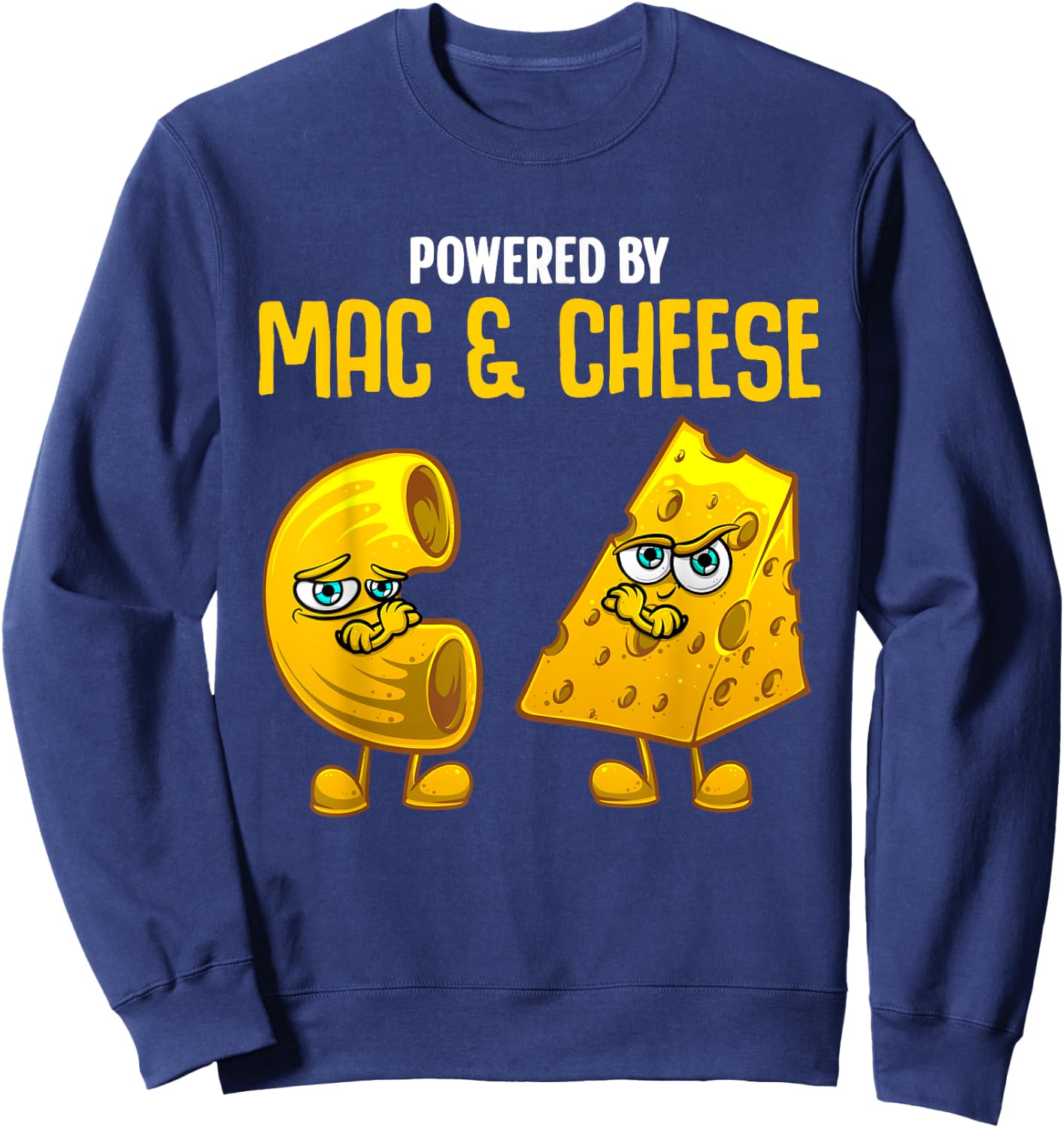 Funny Mac And Cheese Gift Kids Men Women Macaroni Cheese Sweatshirt - Sweatshirt | Navy