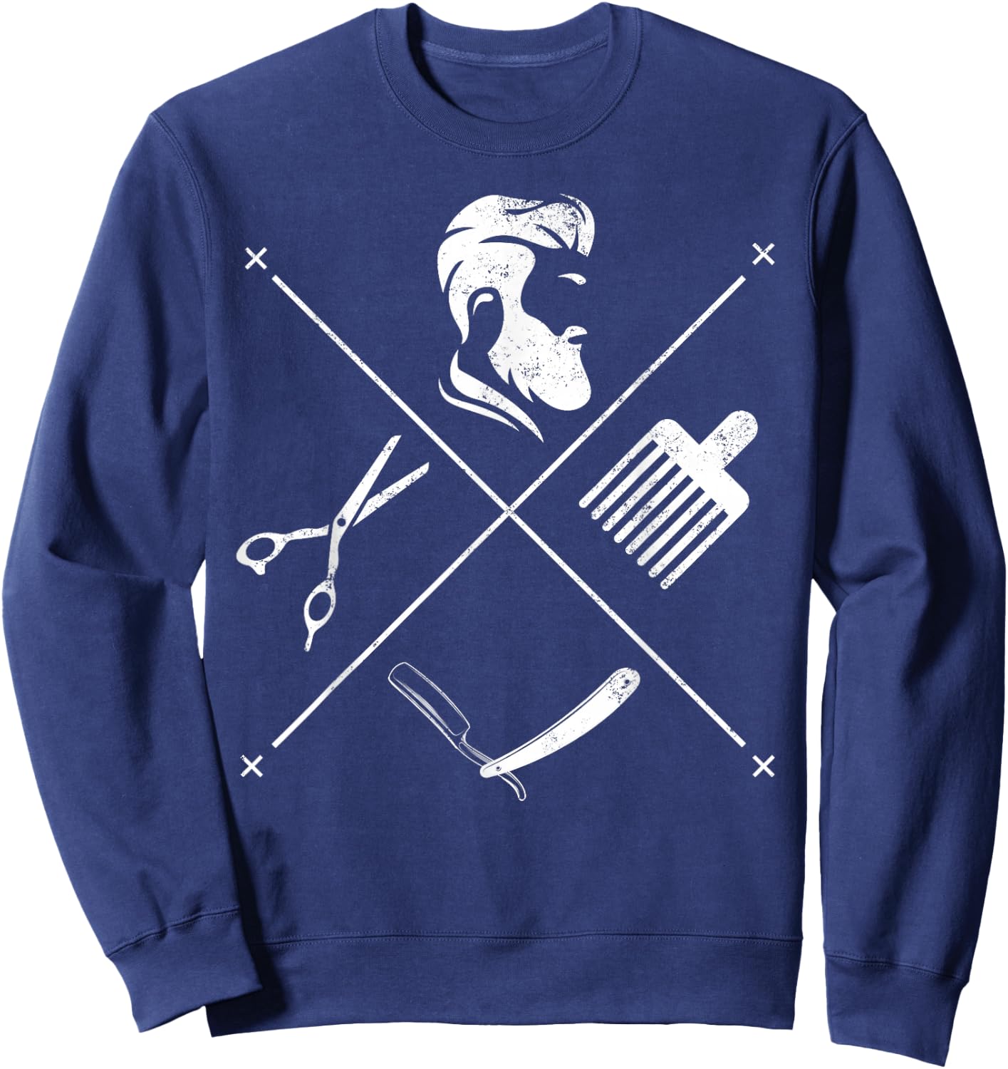 Barber Barbershop - Hairdresser Hairstylist Barber Sweatshirt - Sweatshirt | Navy