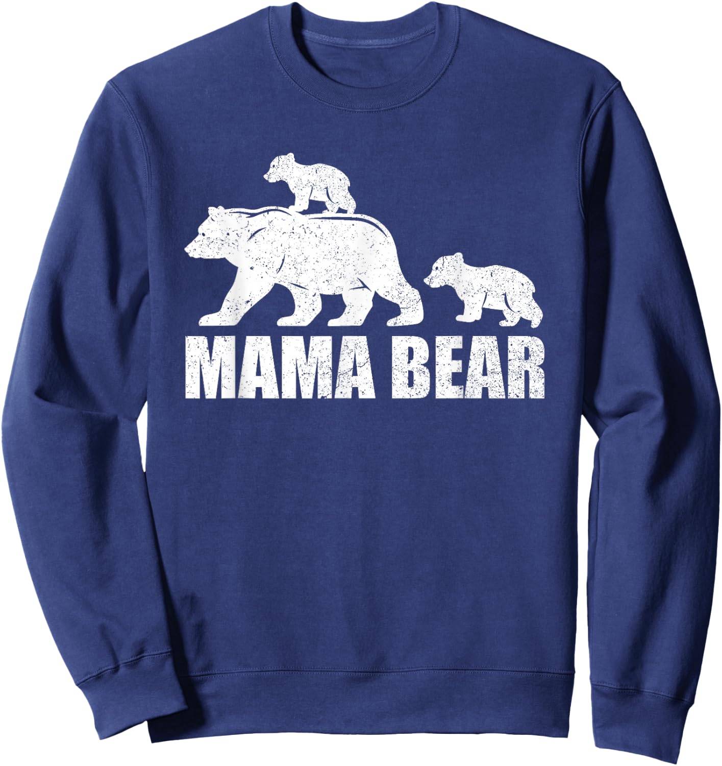 Mama Bear 2 Cubs Shirt Mama Bear Twin Mom 2 Kids Sweatshirt - Sweatshirt | Navy