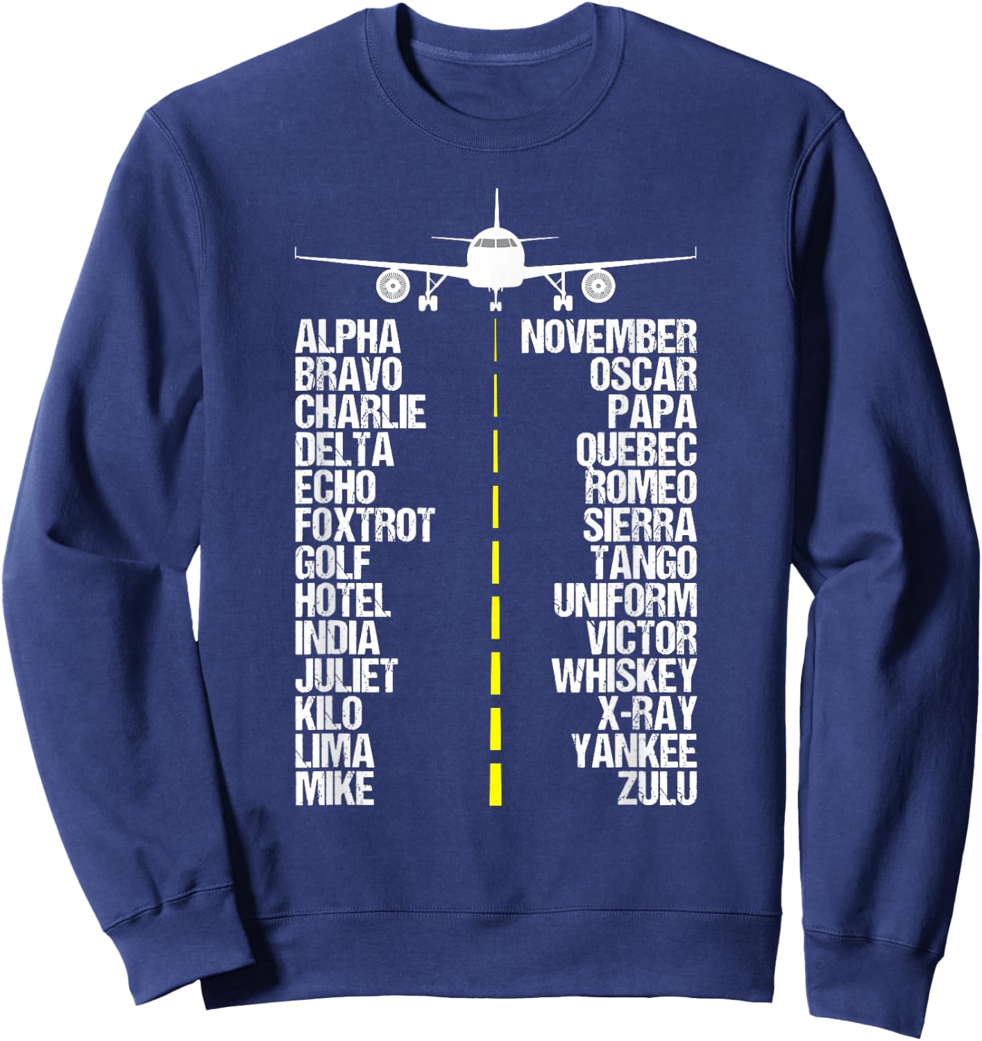 Aviation Phonetic Alphabet Code Pilot Airplane Aircraft Sweatshirt - Sweatshirt | Navy
