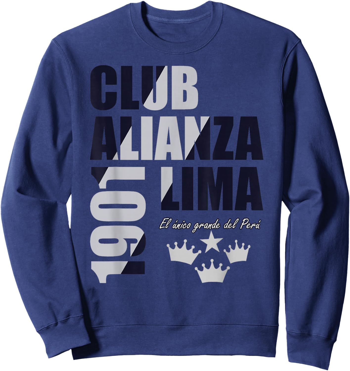 Club Alianza Lima Corazon Peruvian Soccer Men Women Grone Sweatshirt - Sweatshirt | Navy