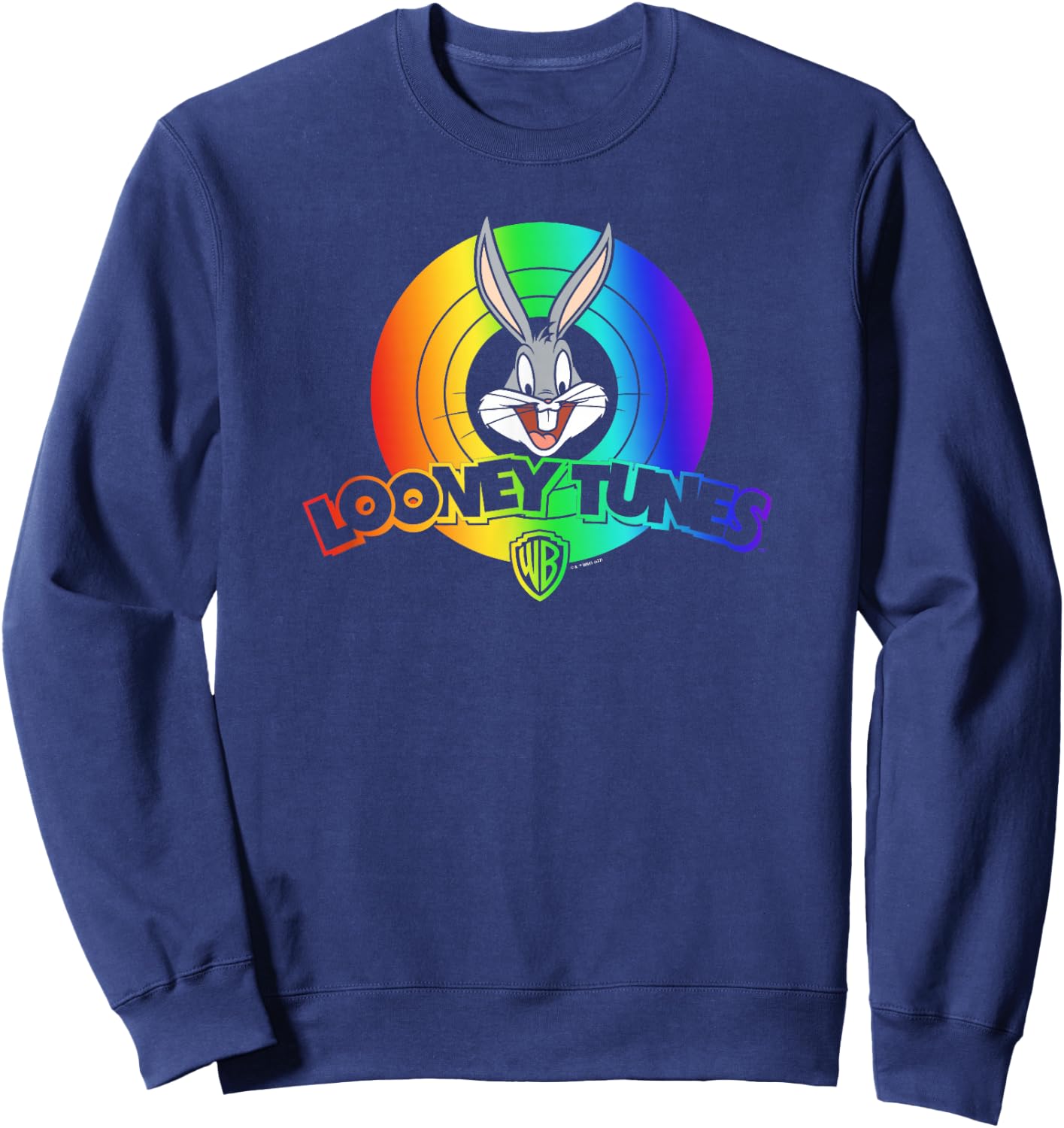 Looney Tunes Bugs Bunny Rainbow Logo Sweatshirt - Sweatshirt | Navy