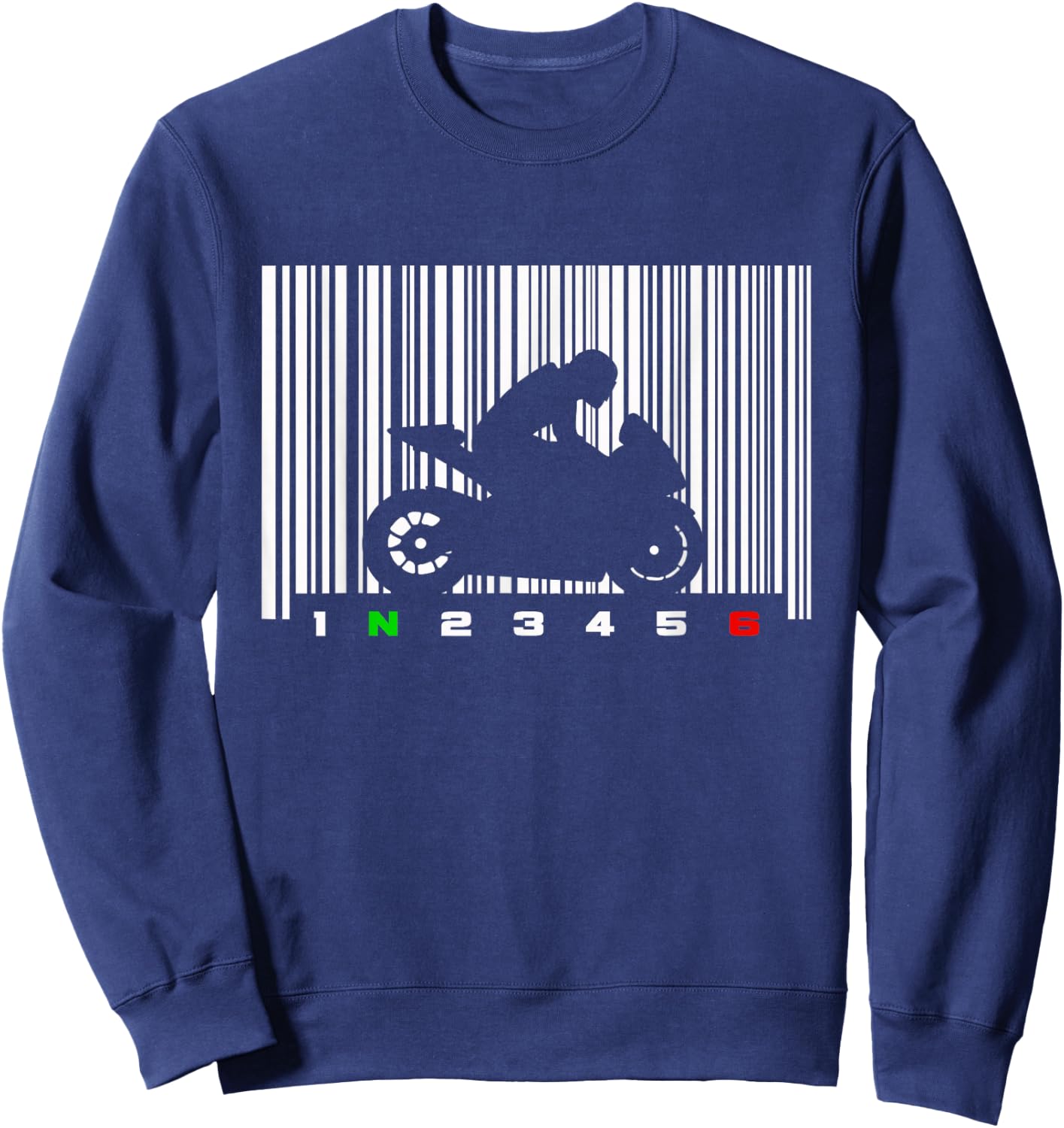 Barcode Motorcycle Sweatshirt - Sweatshirt | Navy