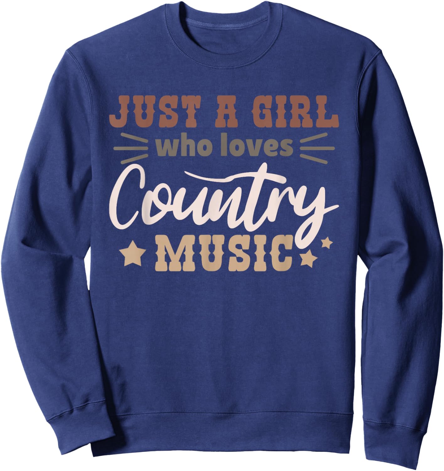 Just a girl who loves country music Sweatshirt - Sweatshirt | Navy