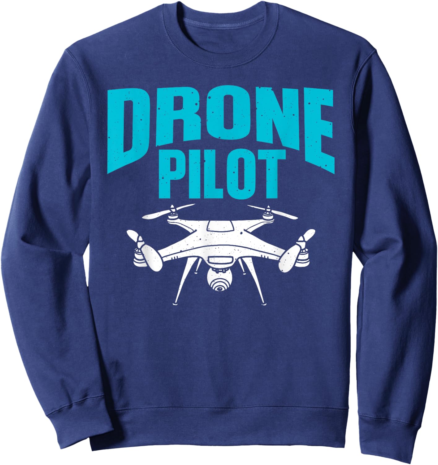 Funny Drone Designs Women Remote Control Aircraft Sweatshirt - Sweatshirt | Navy