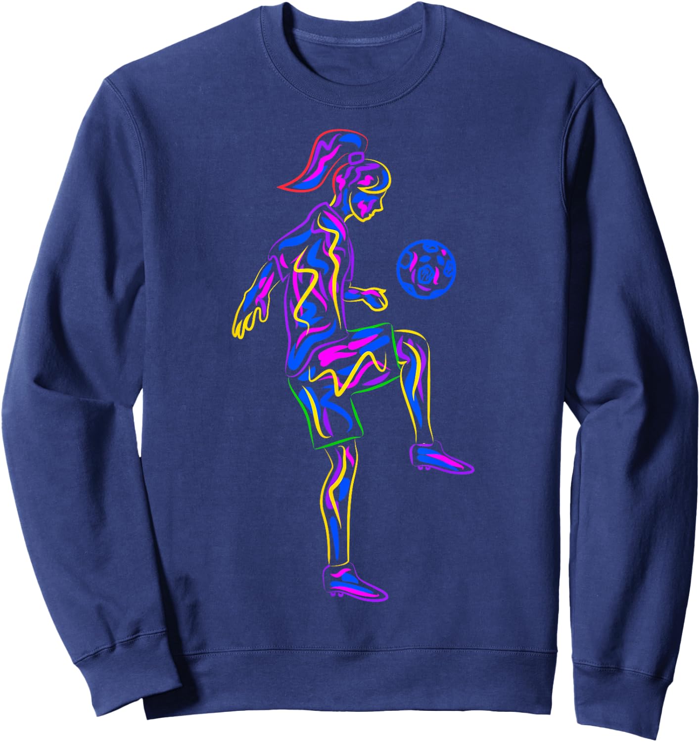Soccer Girl Youth Women Players Sweatshirt - Sweatshirt | Navy