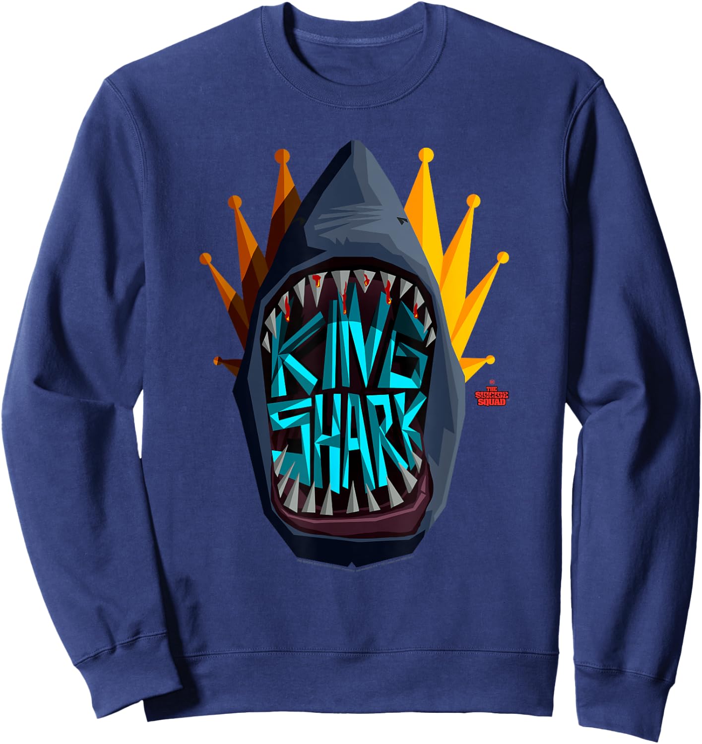 The Suicide Squad Big King Shark Logo Sweatshirt - Sweatshirt | Navy