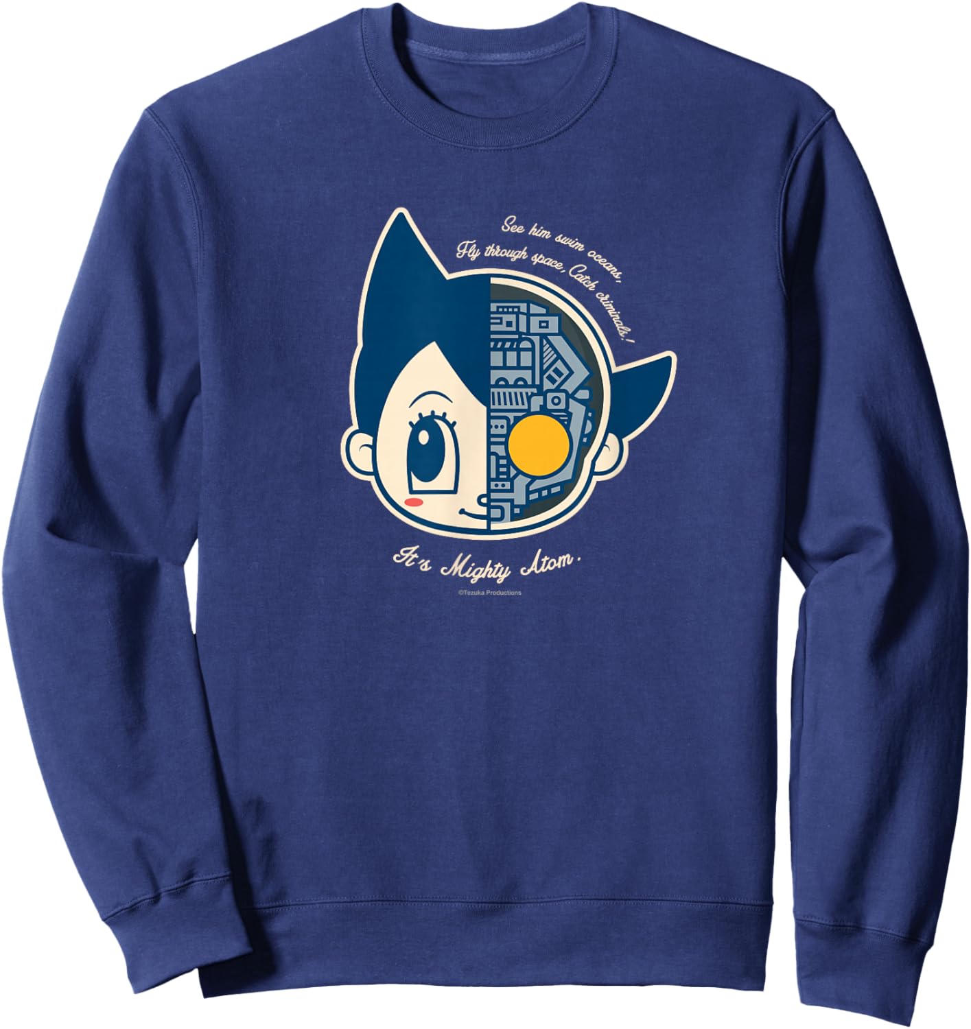 Astro Boy Retro (Translucent Atom) (C) Tezuka Productions Small Sweatshirt - Sweatshirt | Navy