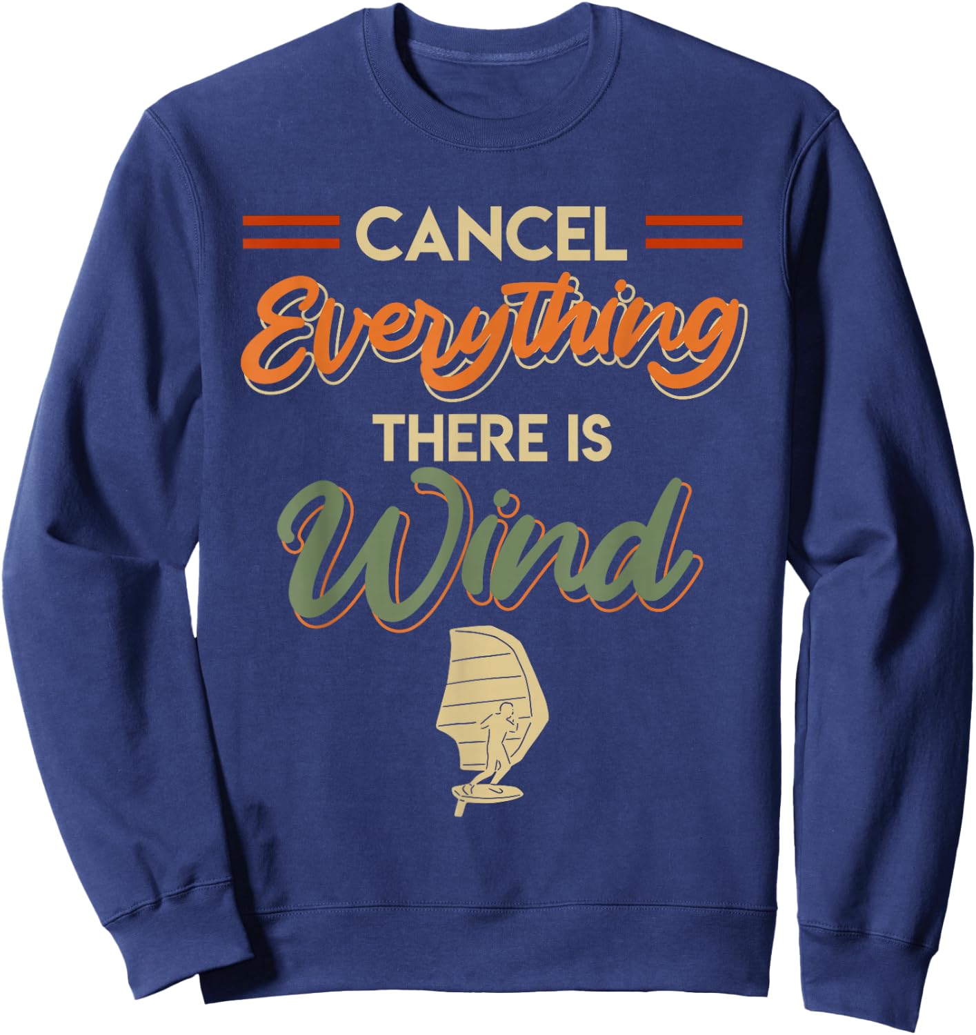 Wing Foil Wing Surf Wingfoiling Wingsurfing Sweatshirt - Sweatshirt | Navy