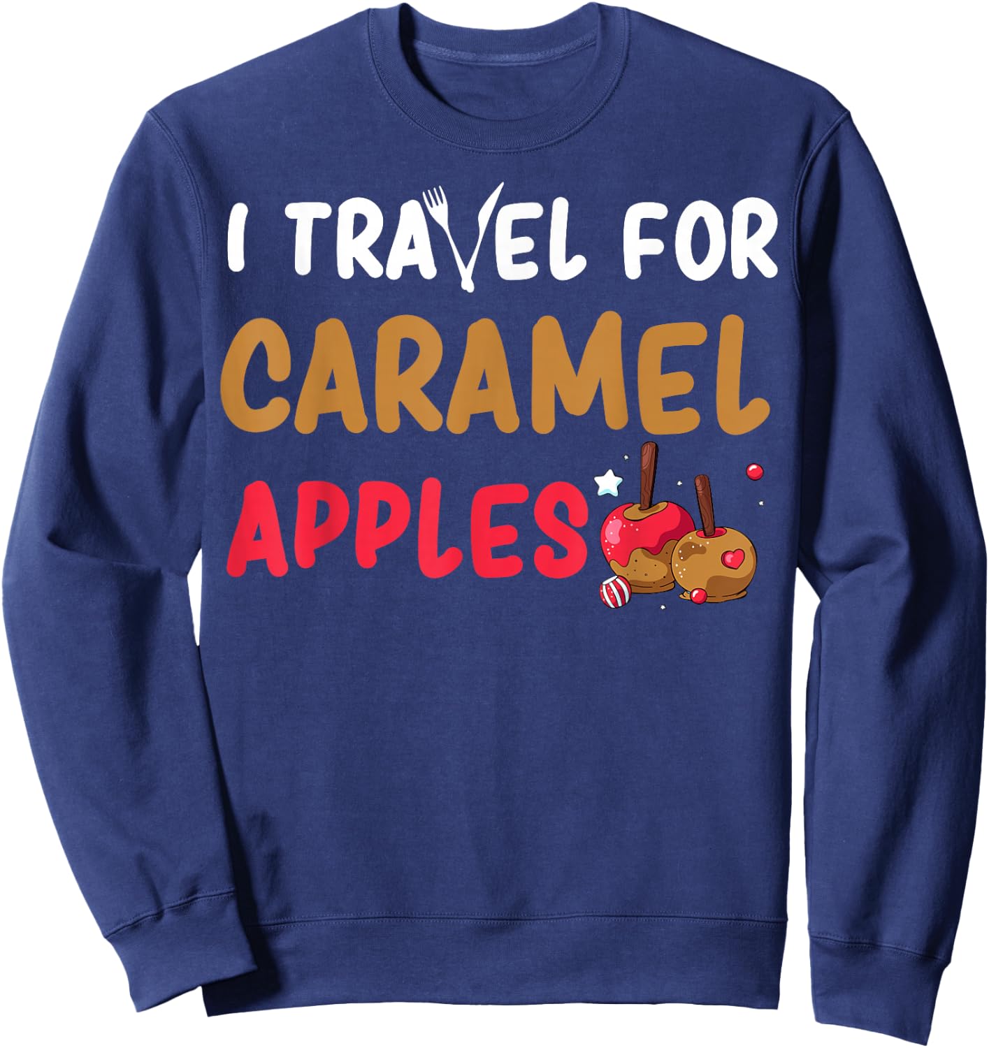 Caramel Apple Apparel - Great Funny Apples Lover Design Sweatshirt - Sweatshirt | Navy