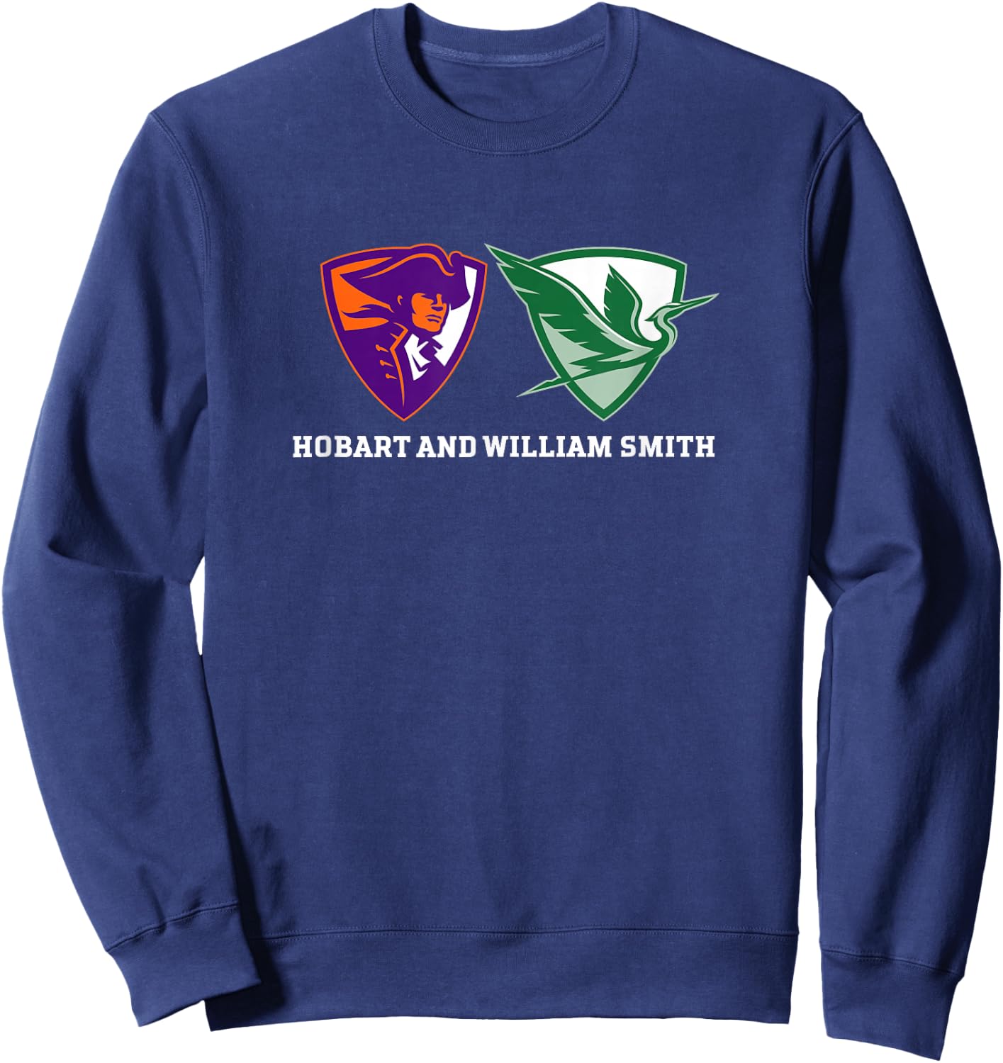Hobart & William Smith Colleges Combined Logo Mark HWSC Sweatshirt - Sweatshirt | Navy