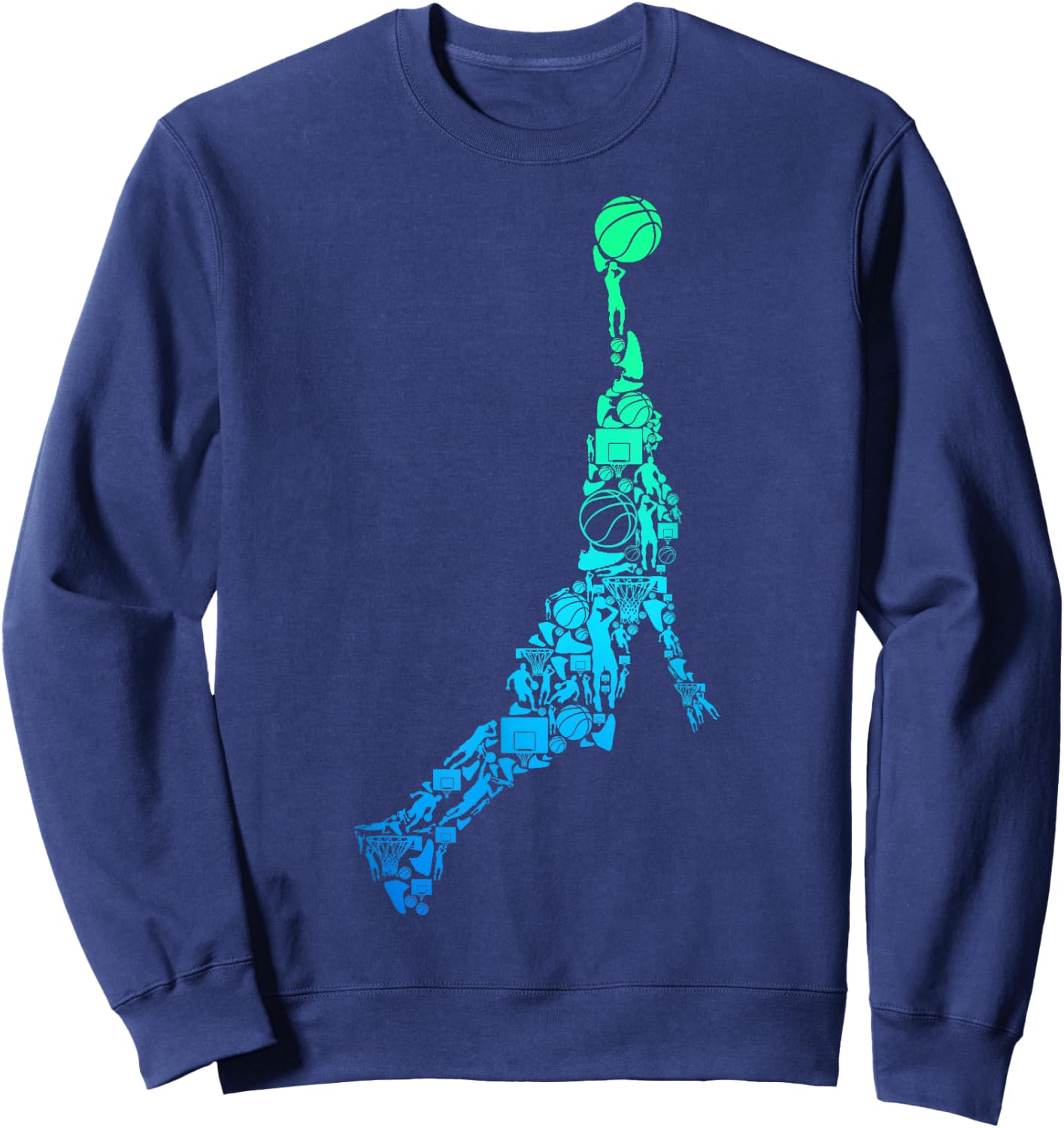 Basketball Basketball Dunking Boys Men Children Sweatshirt - Sweatshirt | Navy