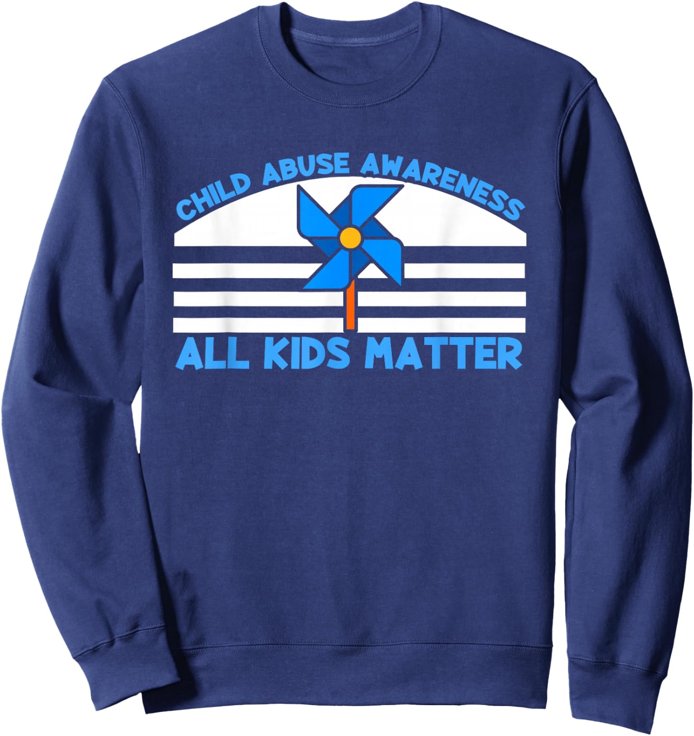 Child Kids Abuse Awareness Prevention Month April Support Sweatshirt - Sweatshirt | Navy