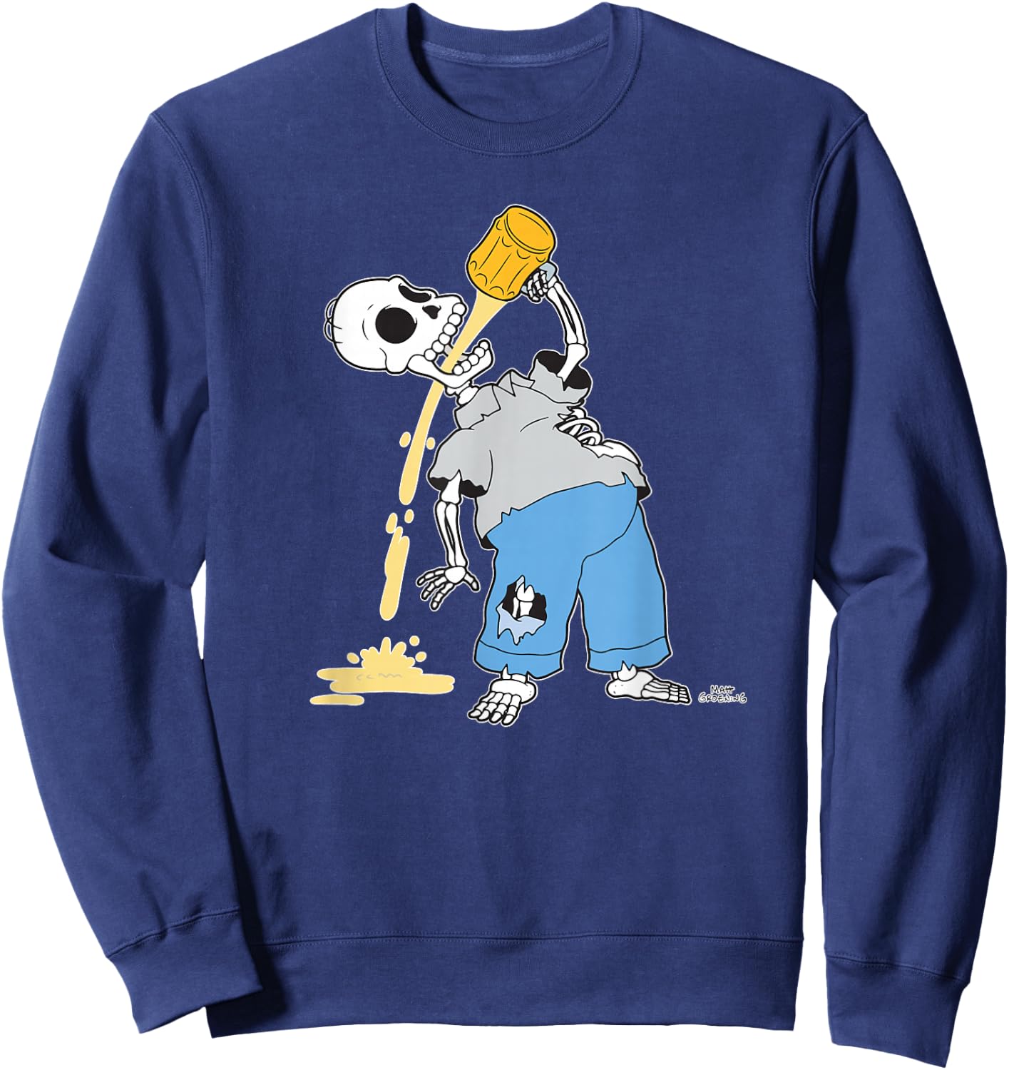 The Simpsons Homer Skeleton Beer Treehouse of Horror Sweatshirt - Sweatshirt | Navy