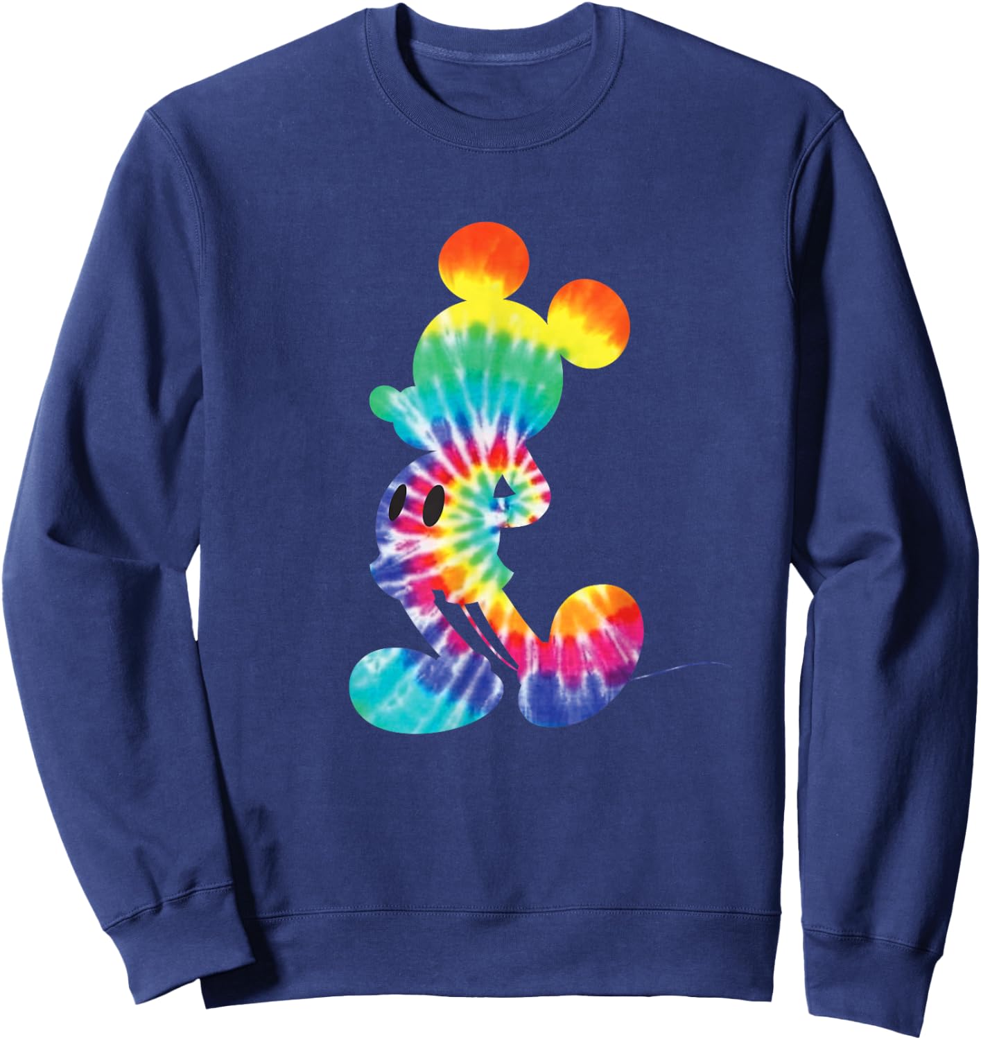 Disney Mickey Mouse Rainbow Tie Dye Small Sweatshirt - Sweatshirt | Navy