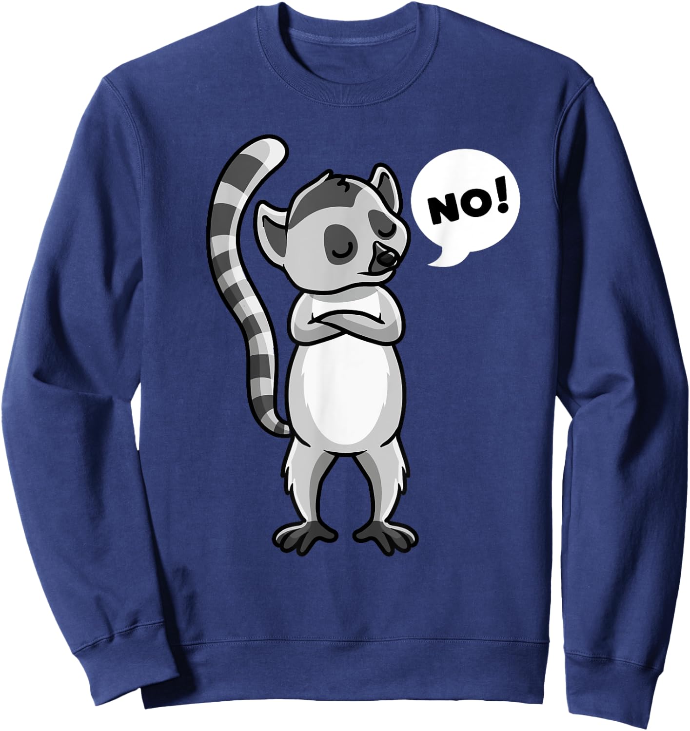 Ring-tailed Lemur Maky Sweatshirt - Sweatshirt | Navy