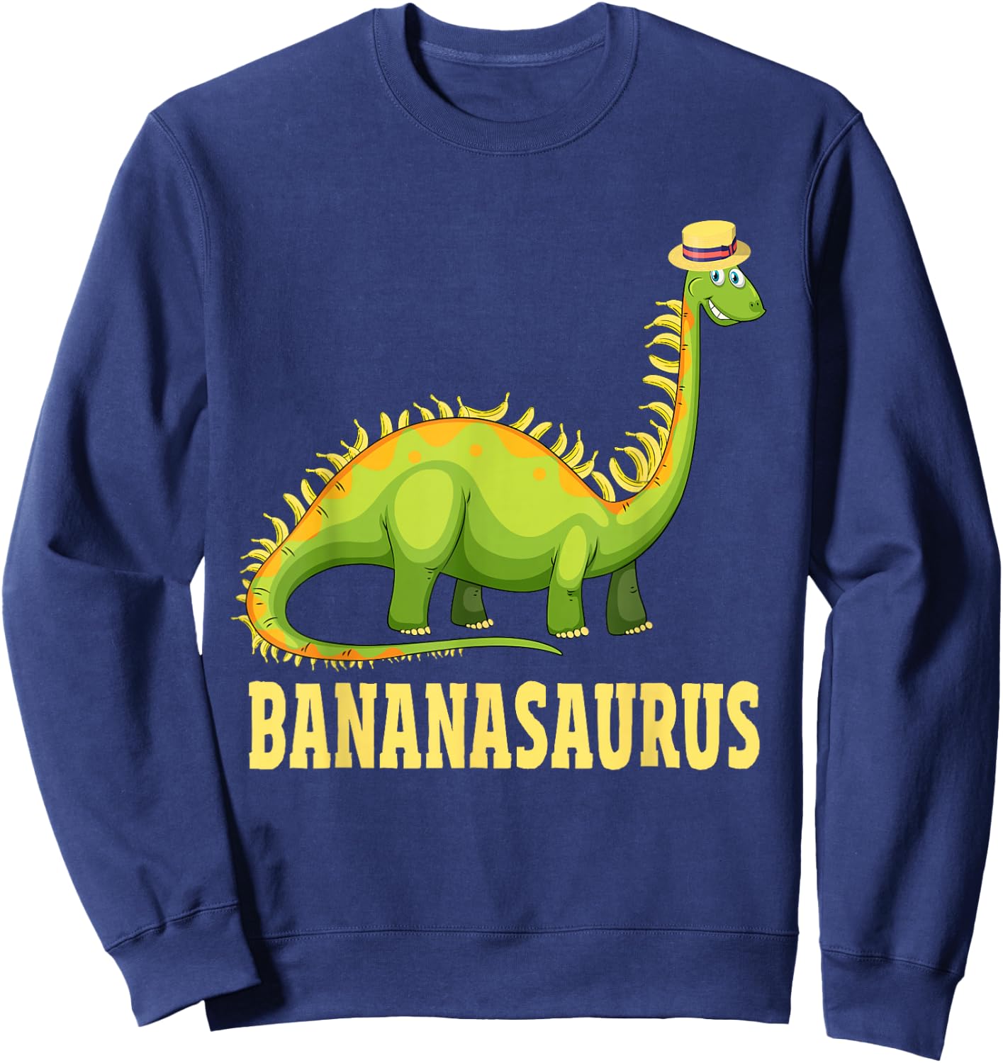 Funny Bananasaurus Apparel Dinos Banana Dinosaur Sweatshirt - Sweatshirt | Navy